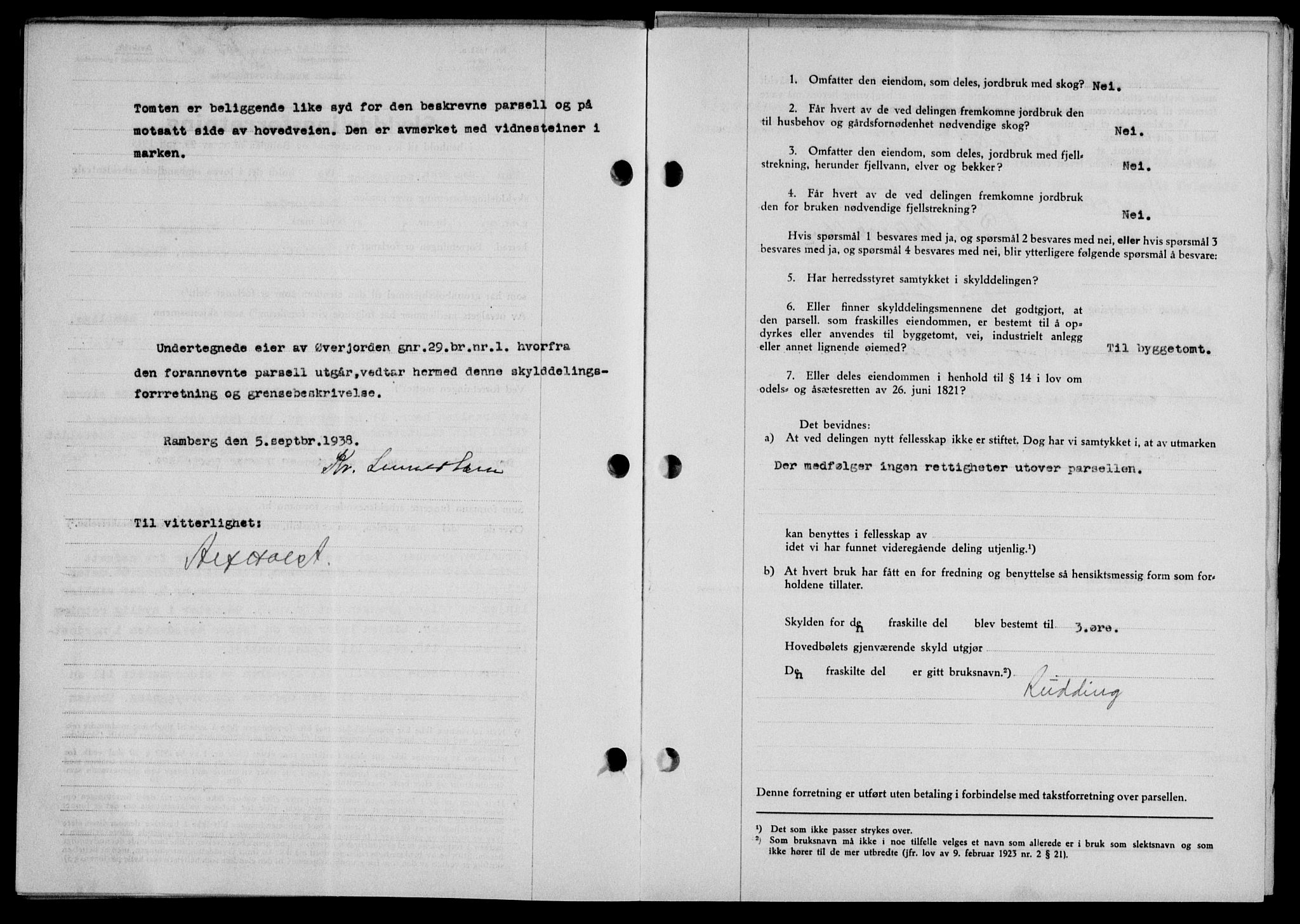 Lofoten sorenskriveri, SAT/A-0017/1/2/2C/L0005a: Mortgage book no. 5a, 1939-1939, Diary no: : 105/1939