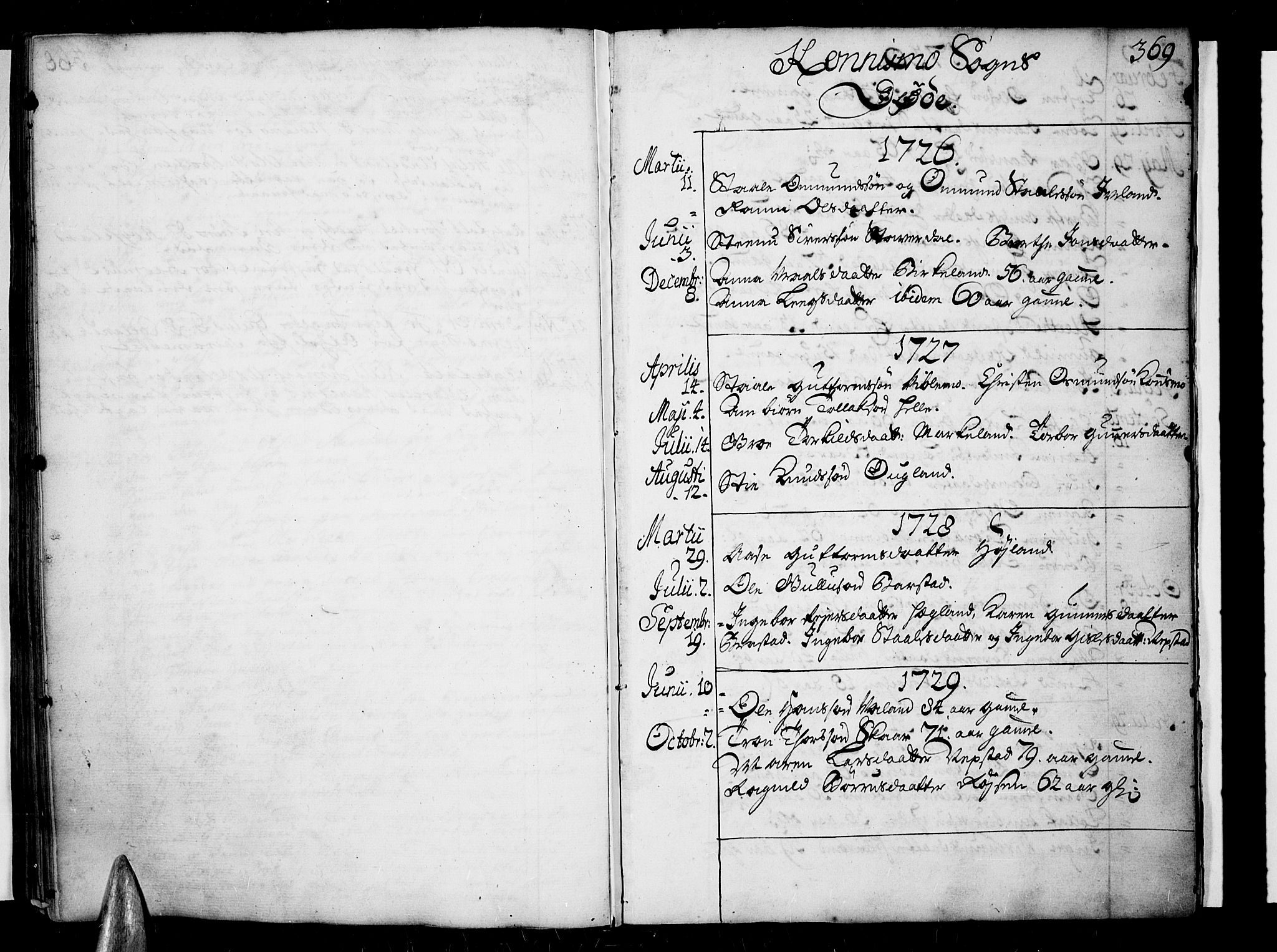 Sør-Audnedal sokneprestkontor, SAK/1111-0039/F/Fa/Fab/L0001: Parish register (official) no. A 1 /4, 1726-1774, p. 369