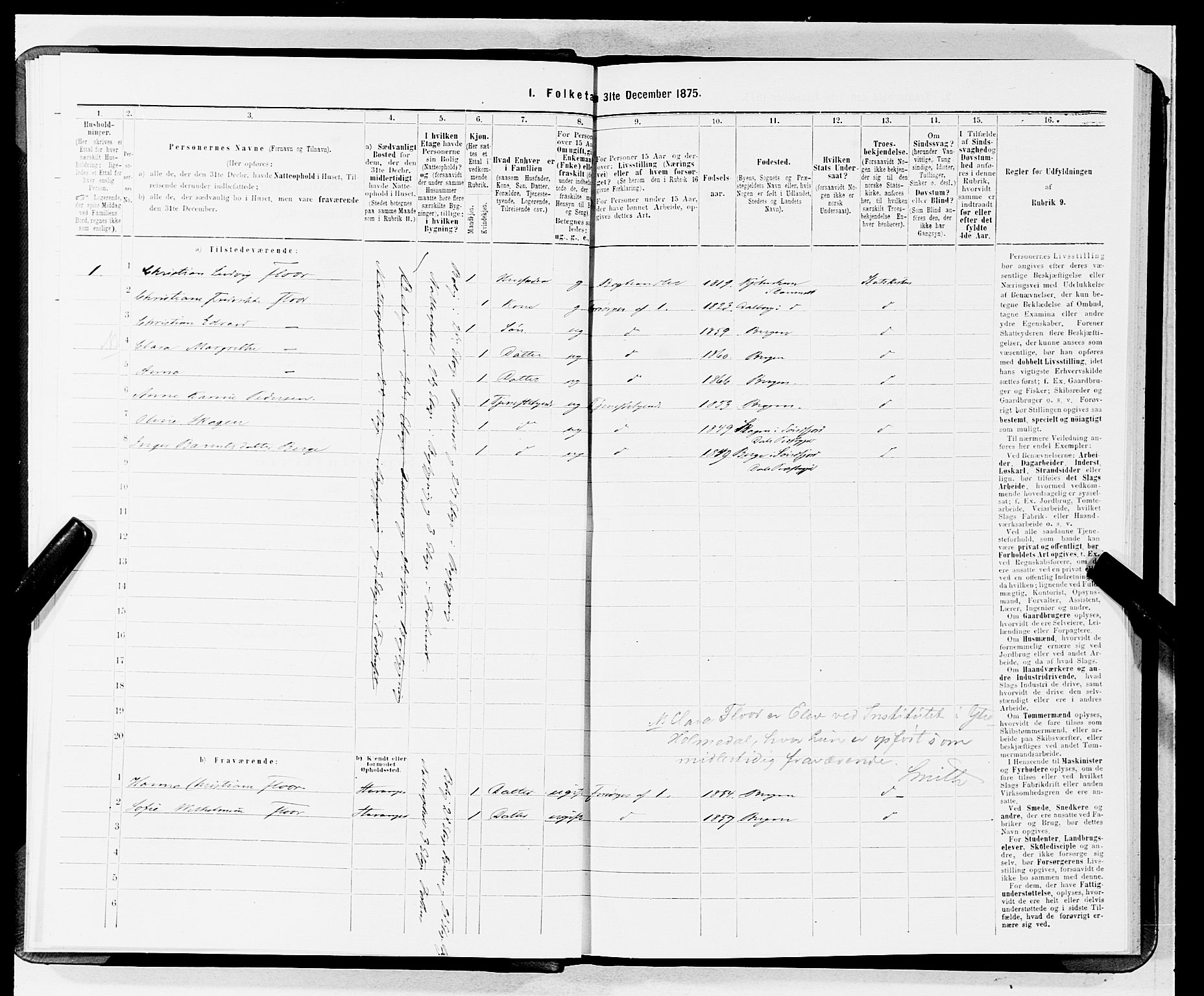 SAB, 1875 census for 1301 Bergen, 1875, p. 3224