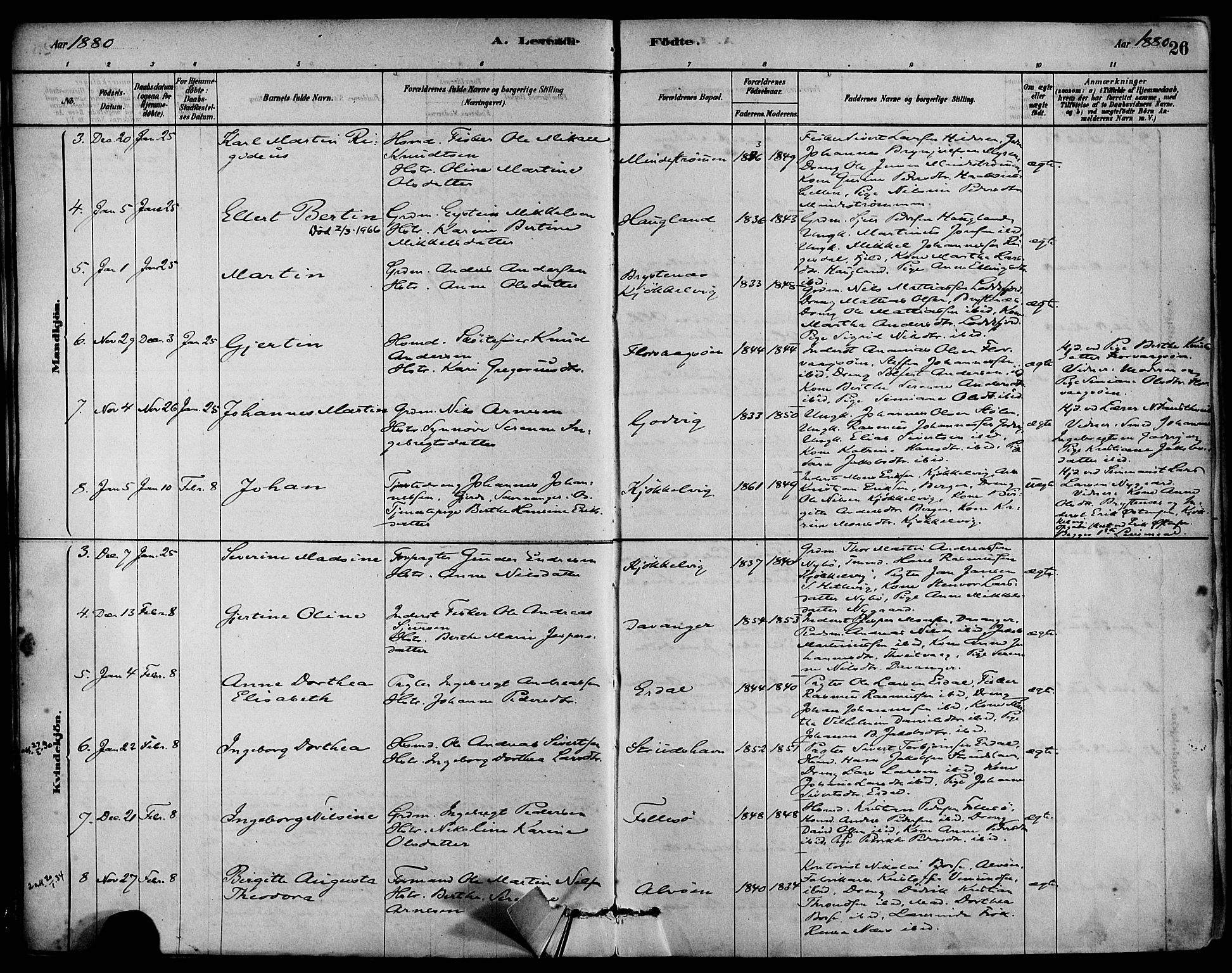 Askøy Sokneprestembete, AV/SAB-A-74101/H/Ha/Haa/Haab/L0001: Parish register (official) no. B 1, 1878-1889, p. 26