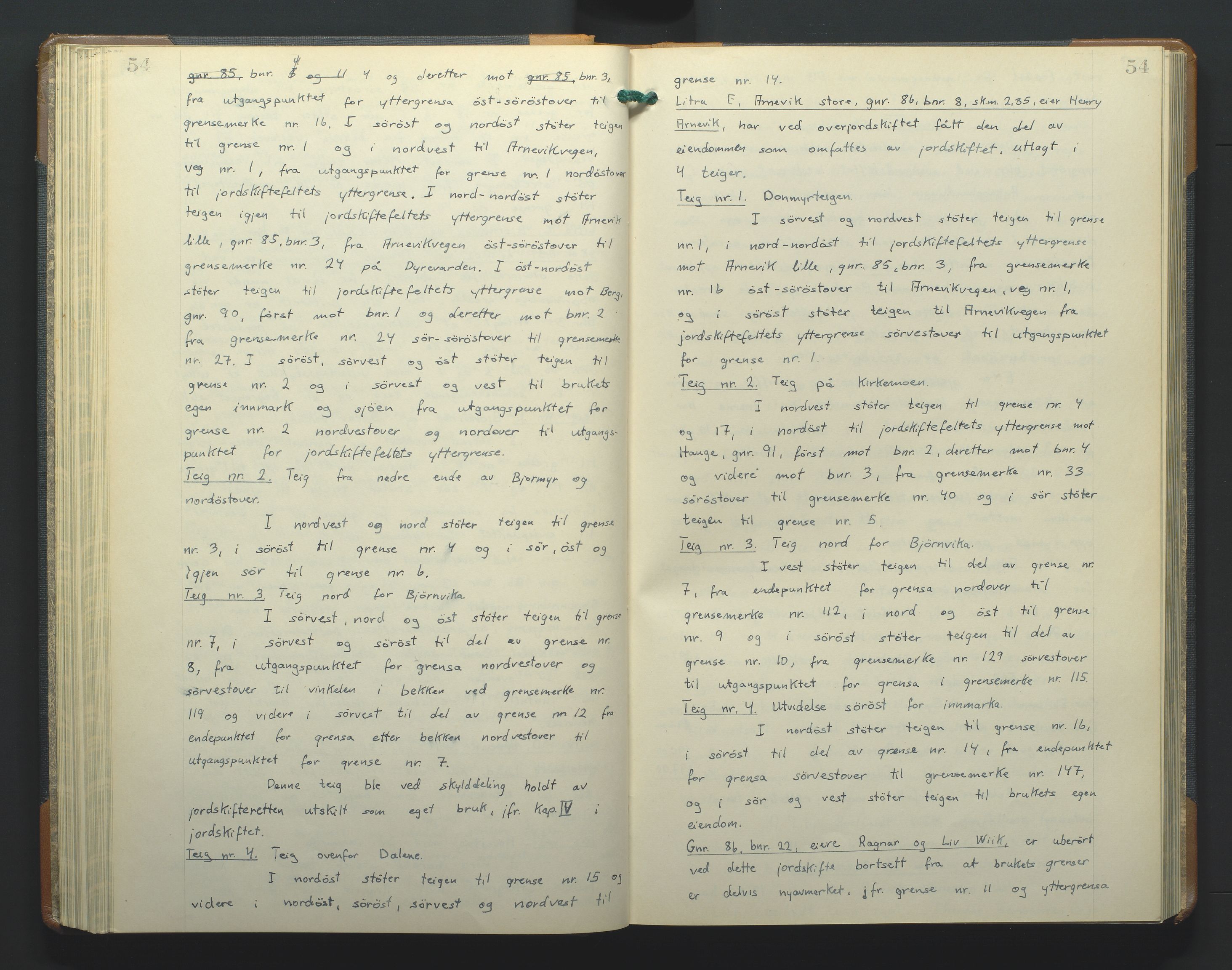 Jordskifteoverdommeren i Agder og Rogaland, AV/SAK-1541-0001/F/Fa/Faa/L0003: Overutskiftningsprotokoll Sand sorenskriveri nr 3, 1927-1974, p. 54