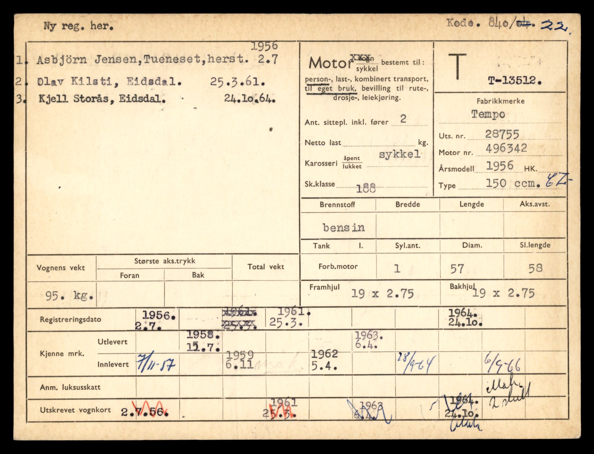 Møre og Romsdal vegkontor - Ålesund trafikkstasjon, AV/SAT-A-4099/F/Fe/L0039: Registreringskort for kjøretøy T 13361 - T 13530, 1927-1998, p. 2682
