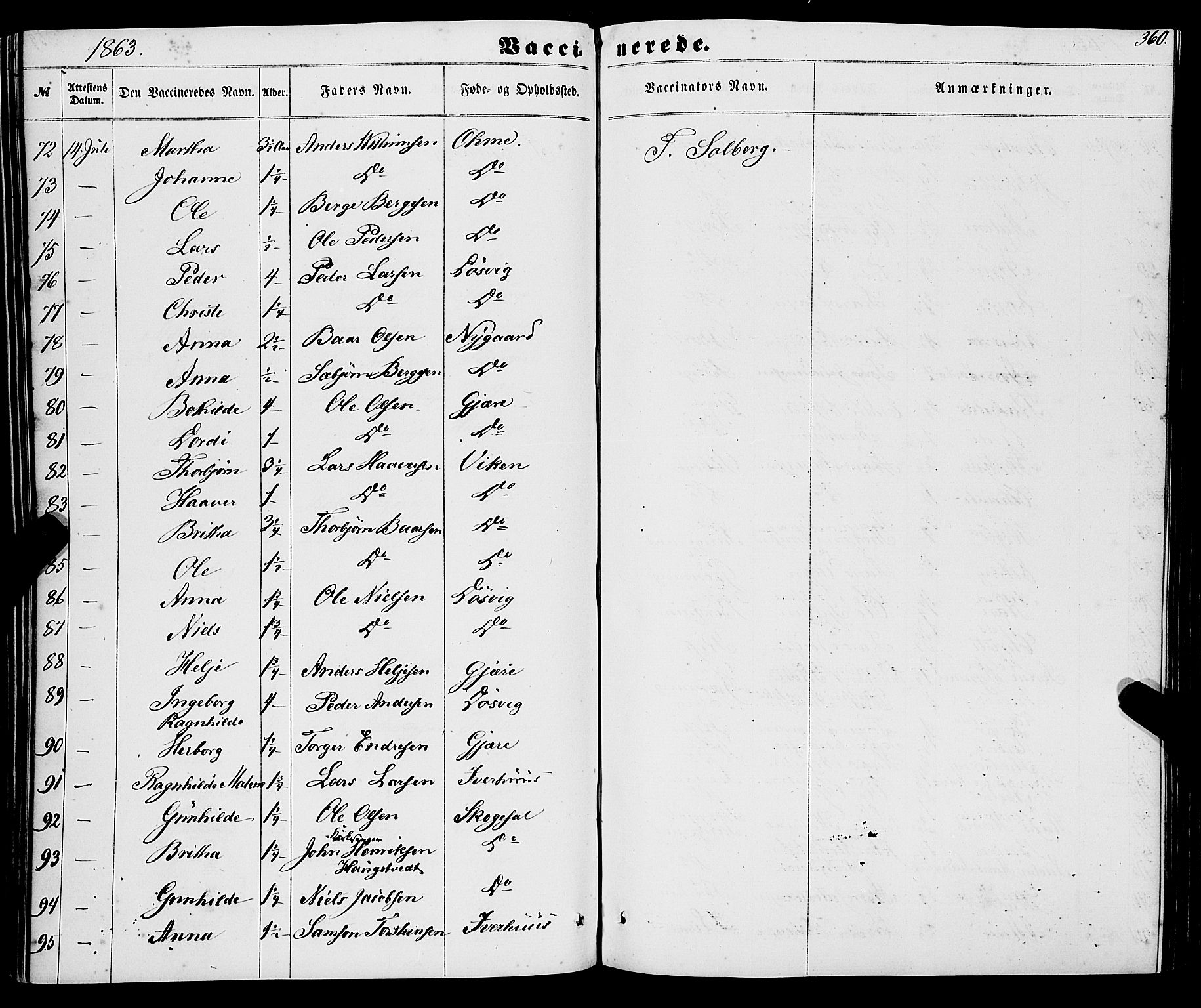 Strandebarm sokneprestembete, AV/SAB-A-78401/H/Haa: Parish register (official) no. A 8, 1858-1872, p. 360