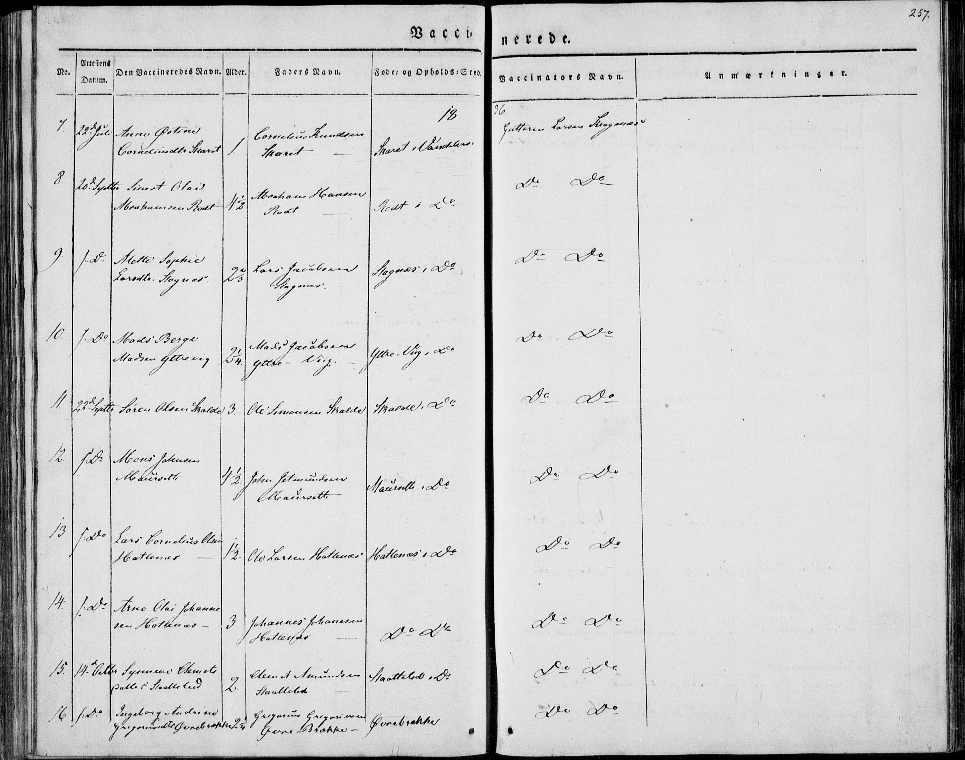 Ministerialprotokoller, klokkerbøker og fødselsregistre - Møre og Romsdal, AV/SAT-A-1454/501/L0005: Parish register (official) no. 501A05, 1831-1844, p. 257