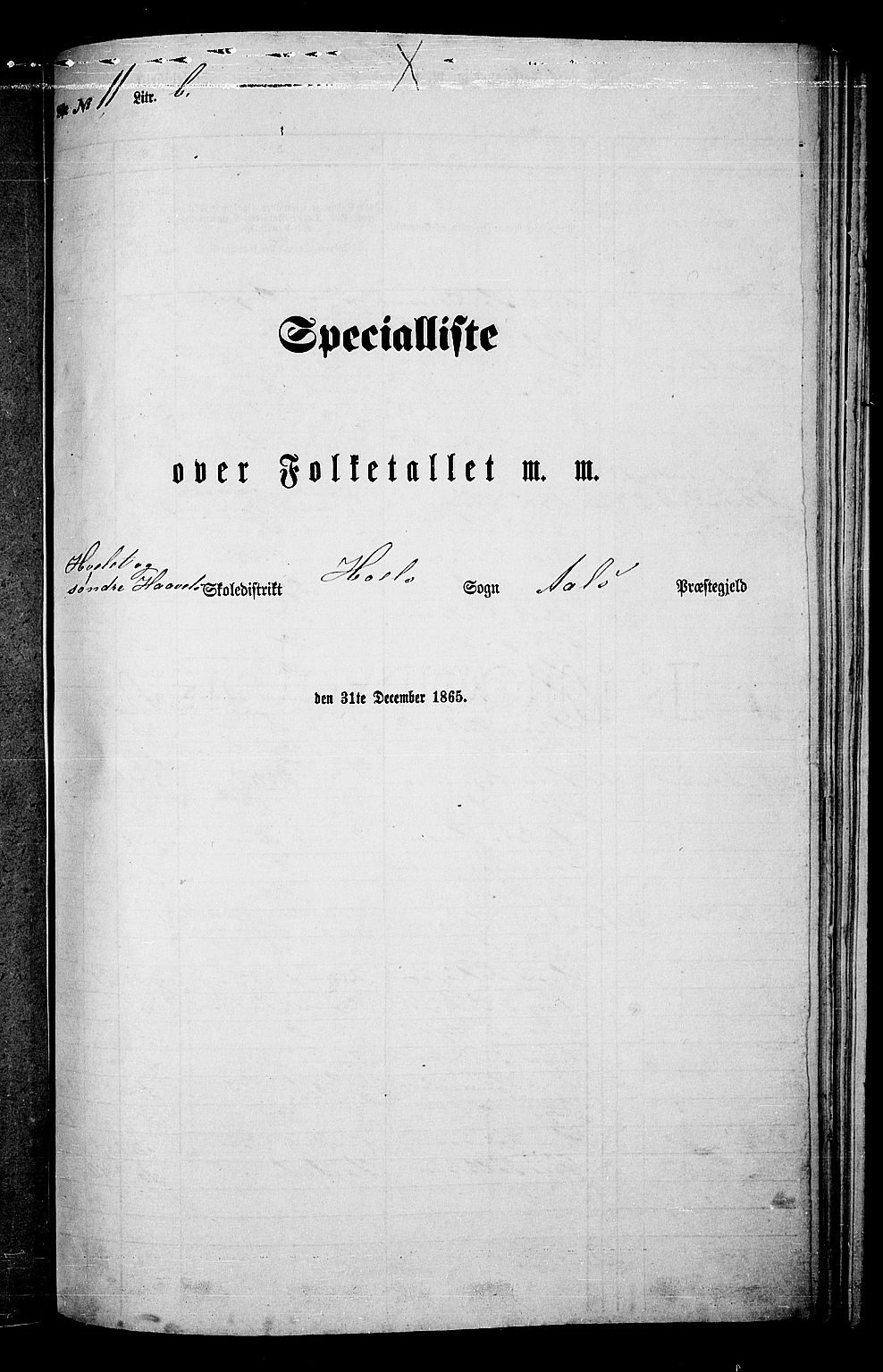 RA, 1865 census for Ål, 1865, p. 194