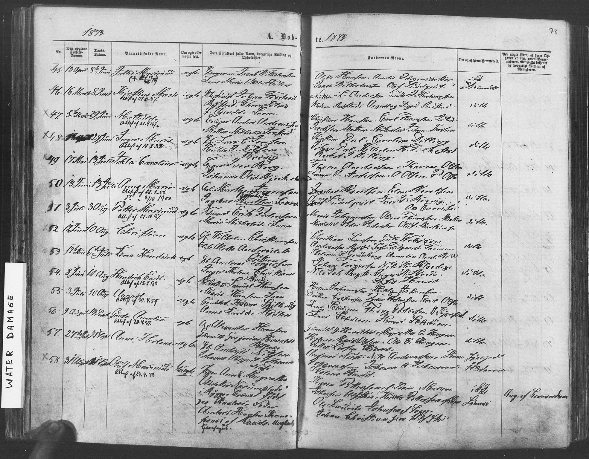 Vestby prestekontor Kirkebøker, AV/SAO-A-10893/F/Fa/L0008: Parish register (official) no. I 8, 1863-1877, p. 78