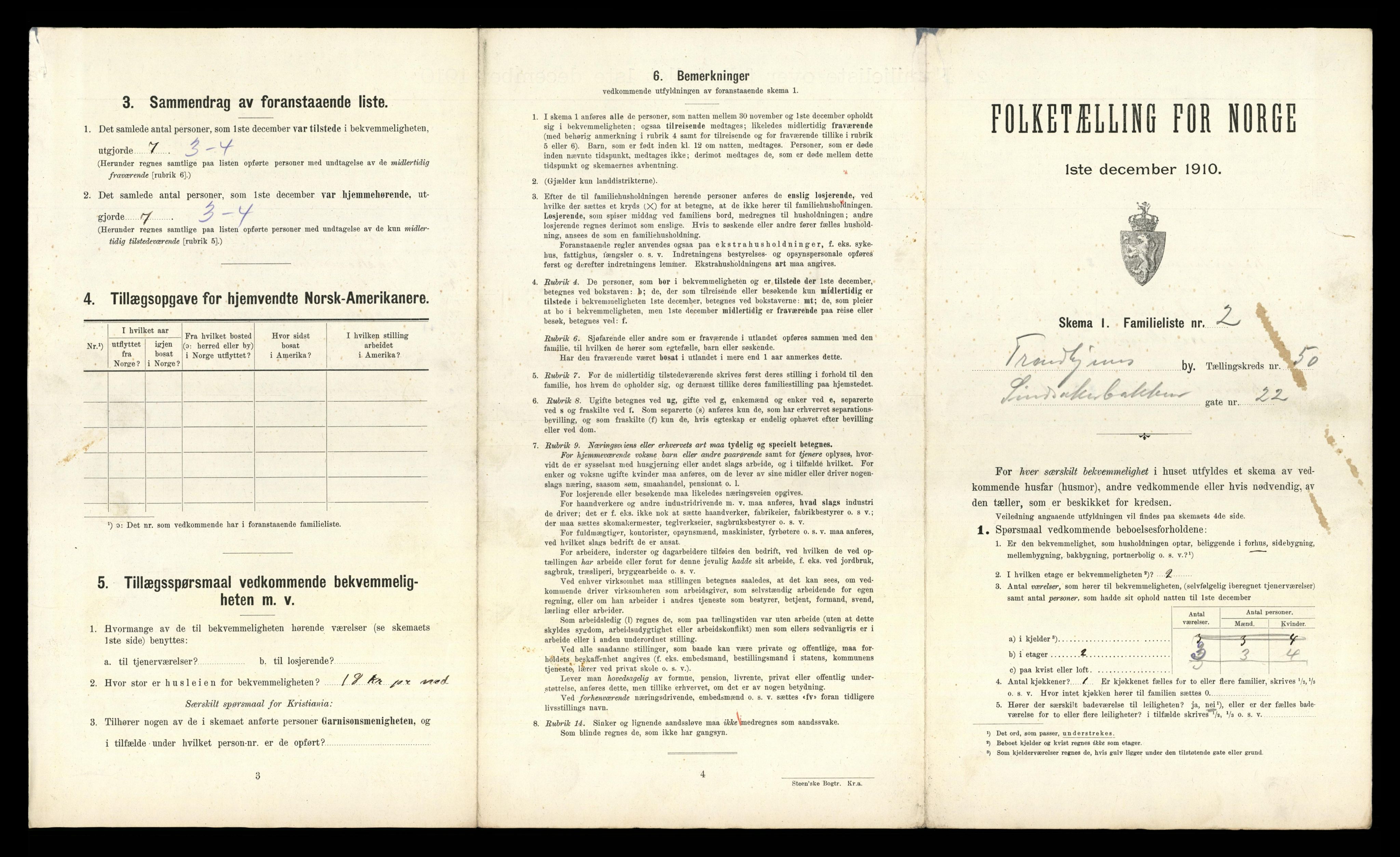 RA, 1910 census for Trondheim, 1910, p. 13233