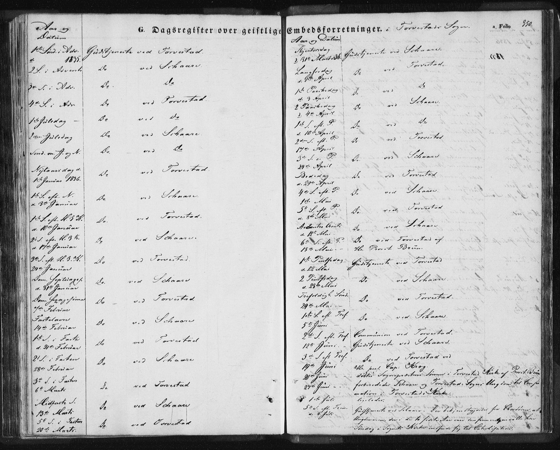 Torvastad sokneprestkontor, SAST/A -101857/H/Ha/Haa/L0006: Parish register (official) no. A 6, 1836-1847, p. 350
