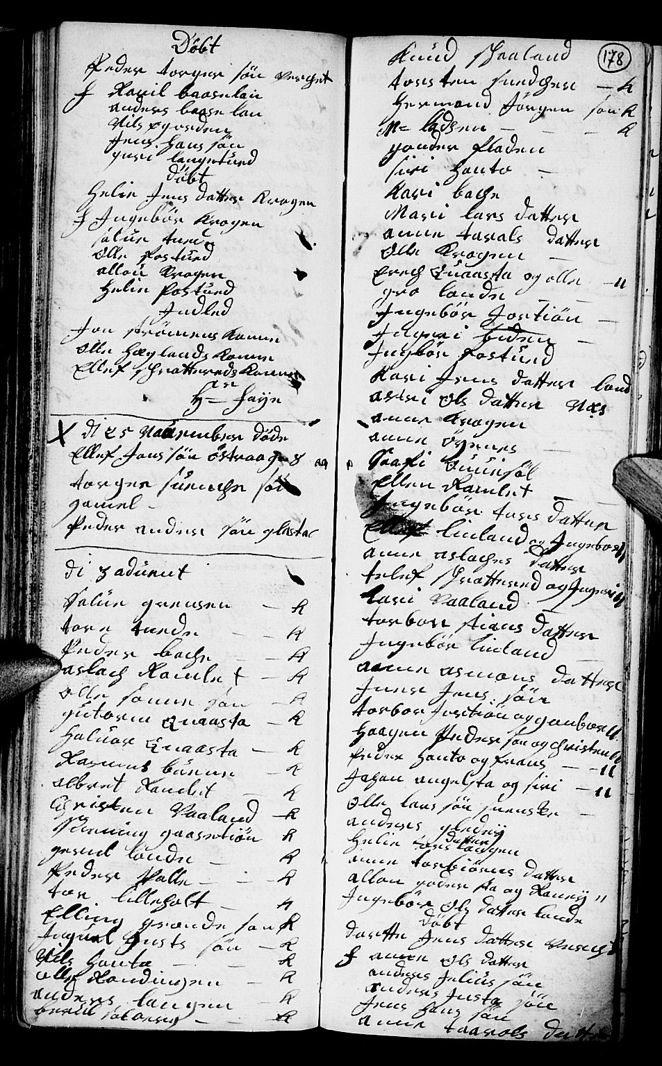 Holt sokneprestkontor, SAK/1111-0021/F/Fb/L0004: Parish register (copy) no. B 4, 1730-1746, p. 178