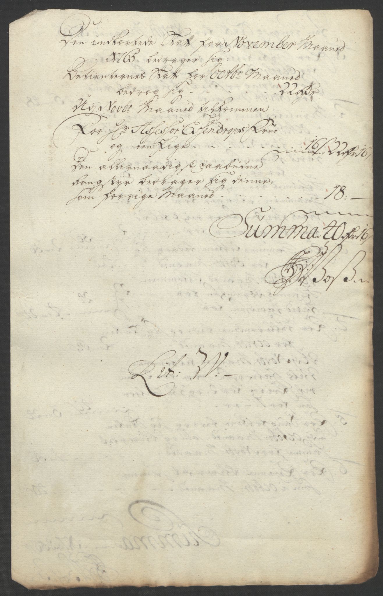 Rentekammeret inntil 1814, Reviderte regnskaper, Bergverksregnskaper, AV/RA-EA-3222/R/Rc/Rca/L0843: Ekstraskatt, 1762-1765, p. 1092