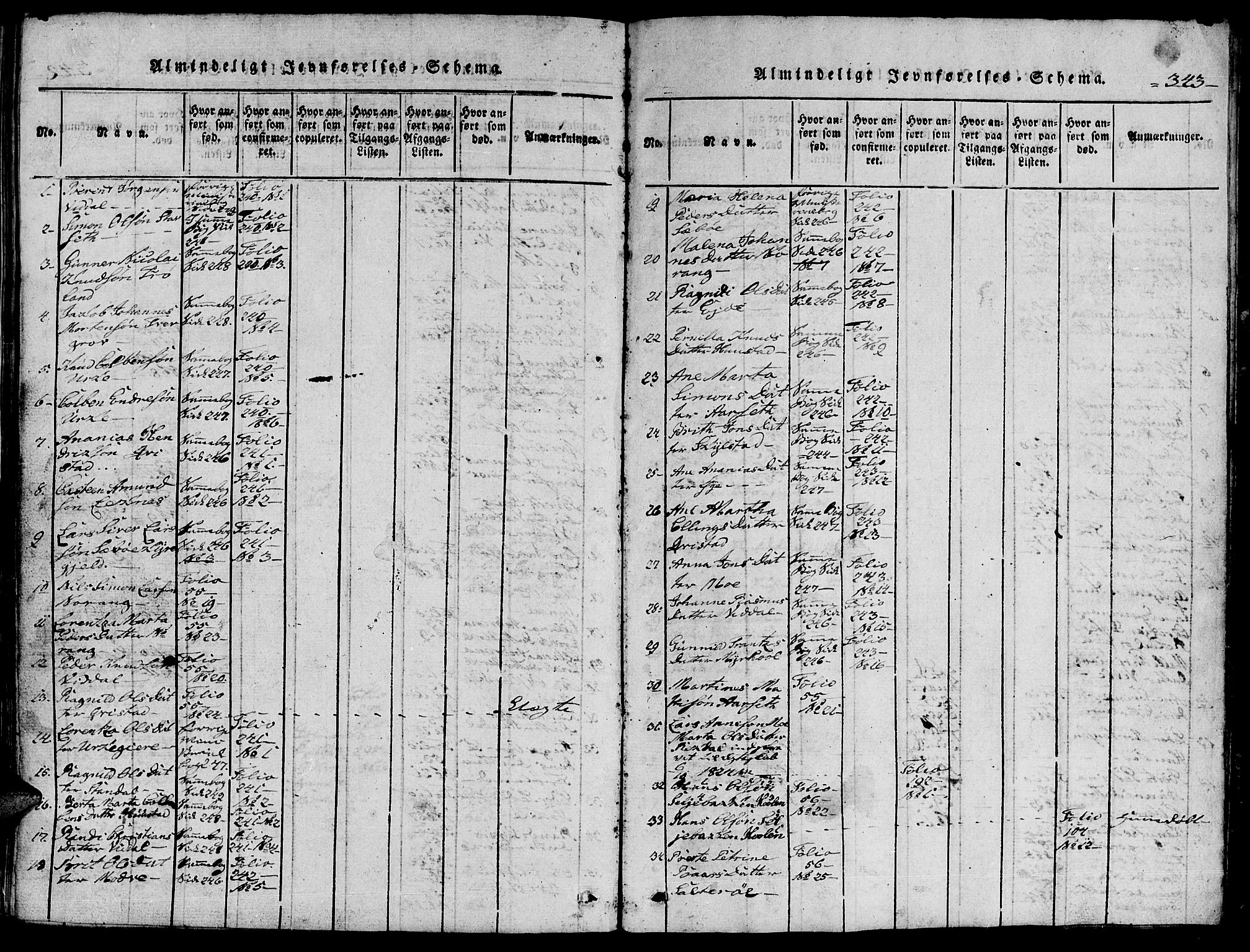 Ministerialprotokoller, klokkerbøker og fødselsregistre - Møre og Romsdal, AV/SAT-A-1454/515/L0207: Parish register (official) no. 515A03, 1819-1829, p. 343