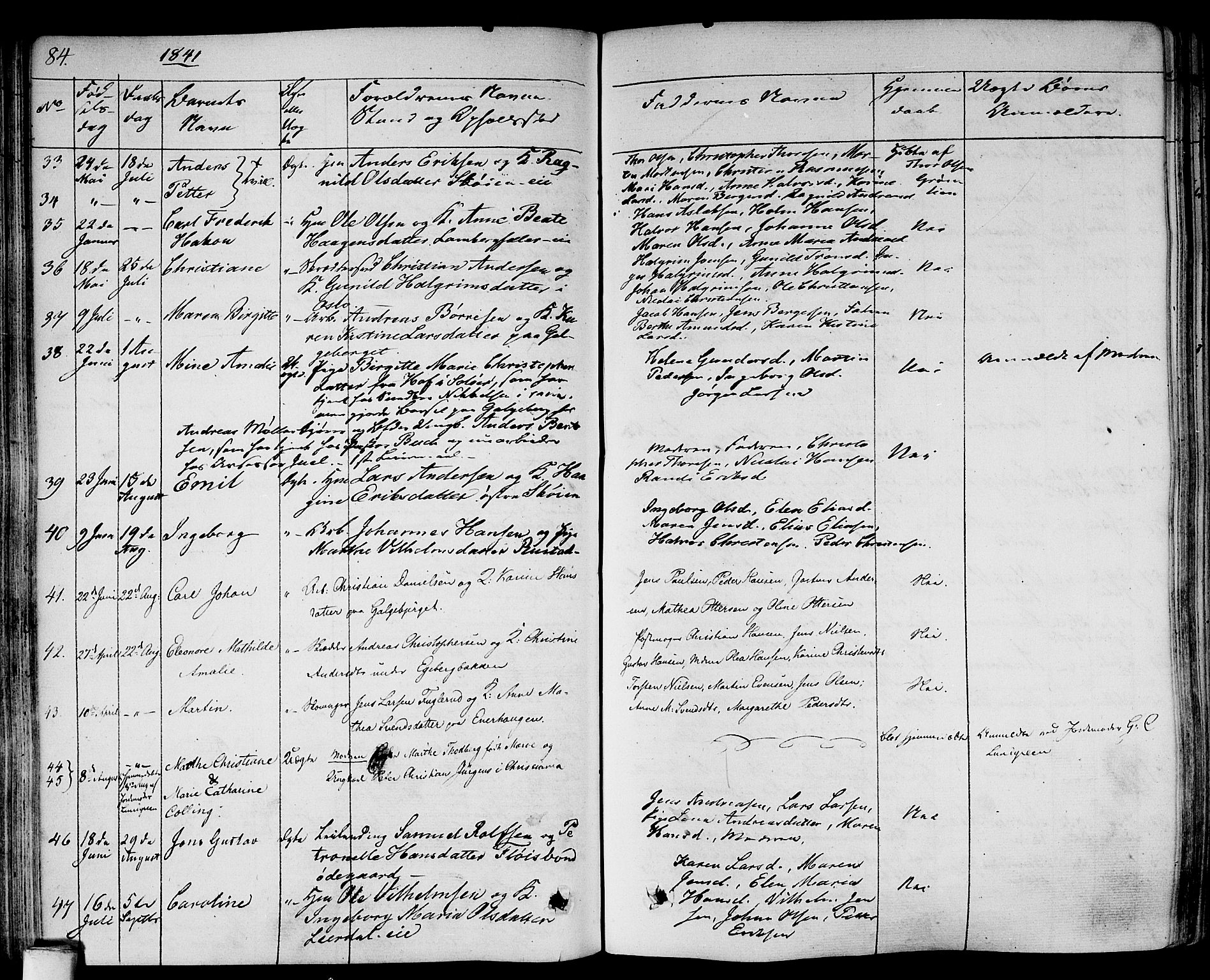 Gamlebyen prestekontor Kirkebøker, AV/SAO-A-10884/F/Fa/L0003: Parish register (official) no. 3, 1829-1849, p. 84