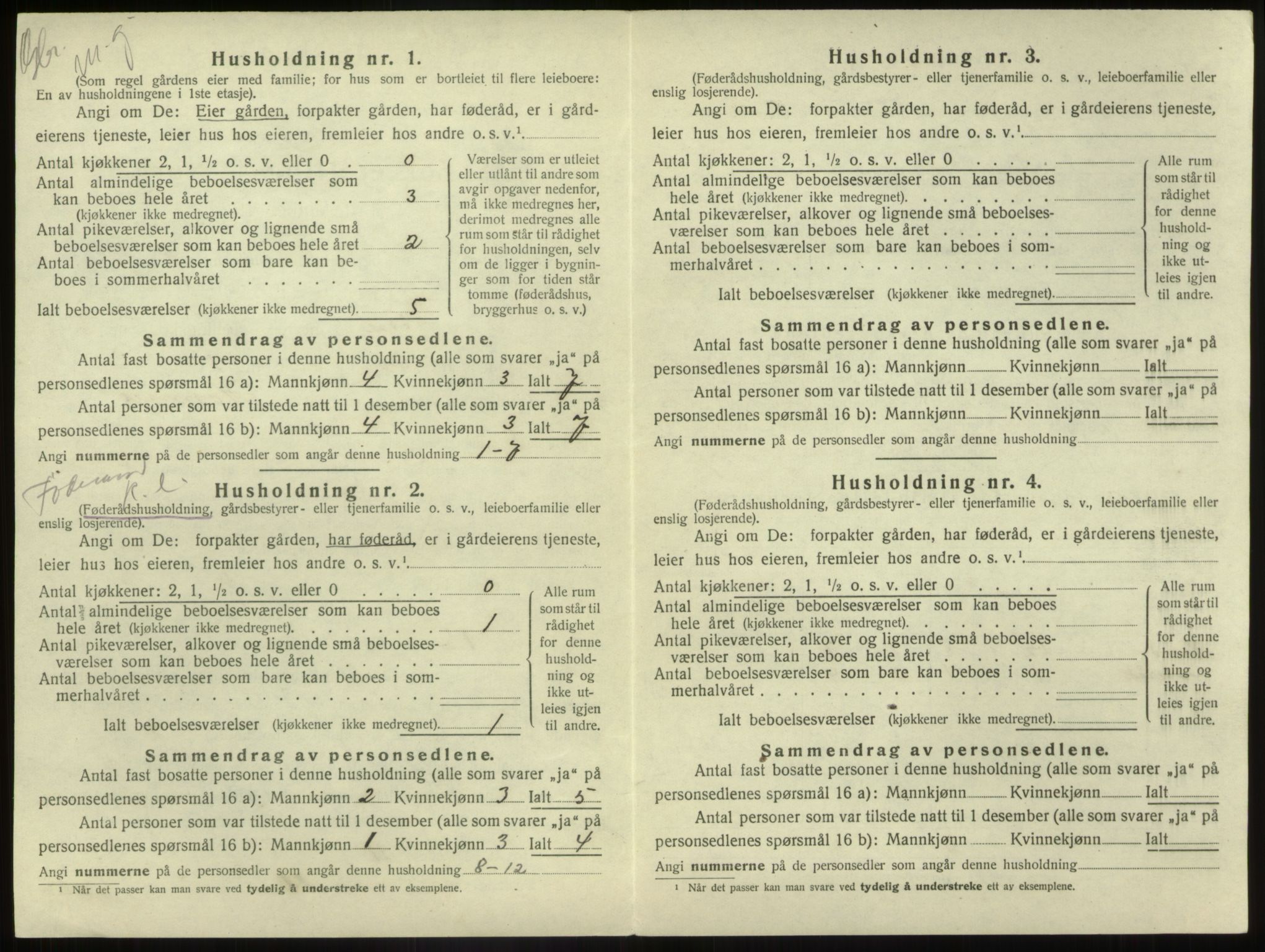 SAB, 1920 census for Førde, 1920, p. 282