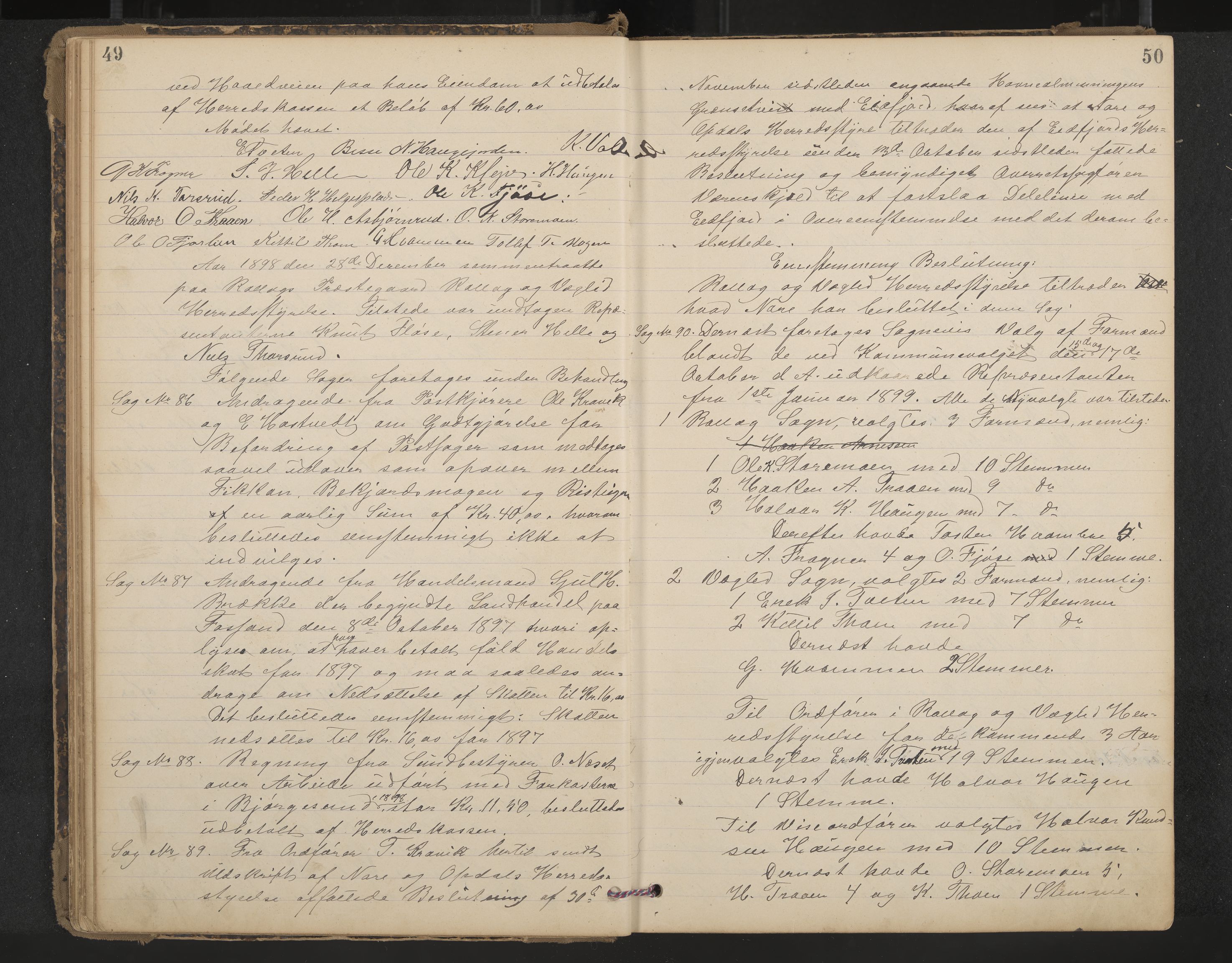 Rollag formannskap og sentraladministrasjon, IKAK/0632021-2/A/Aa/L0004: Møtebok, 1897-1909, p. 49-50