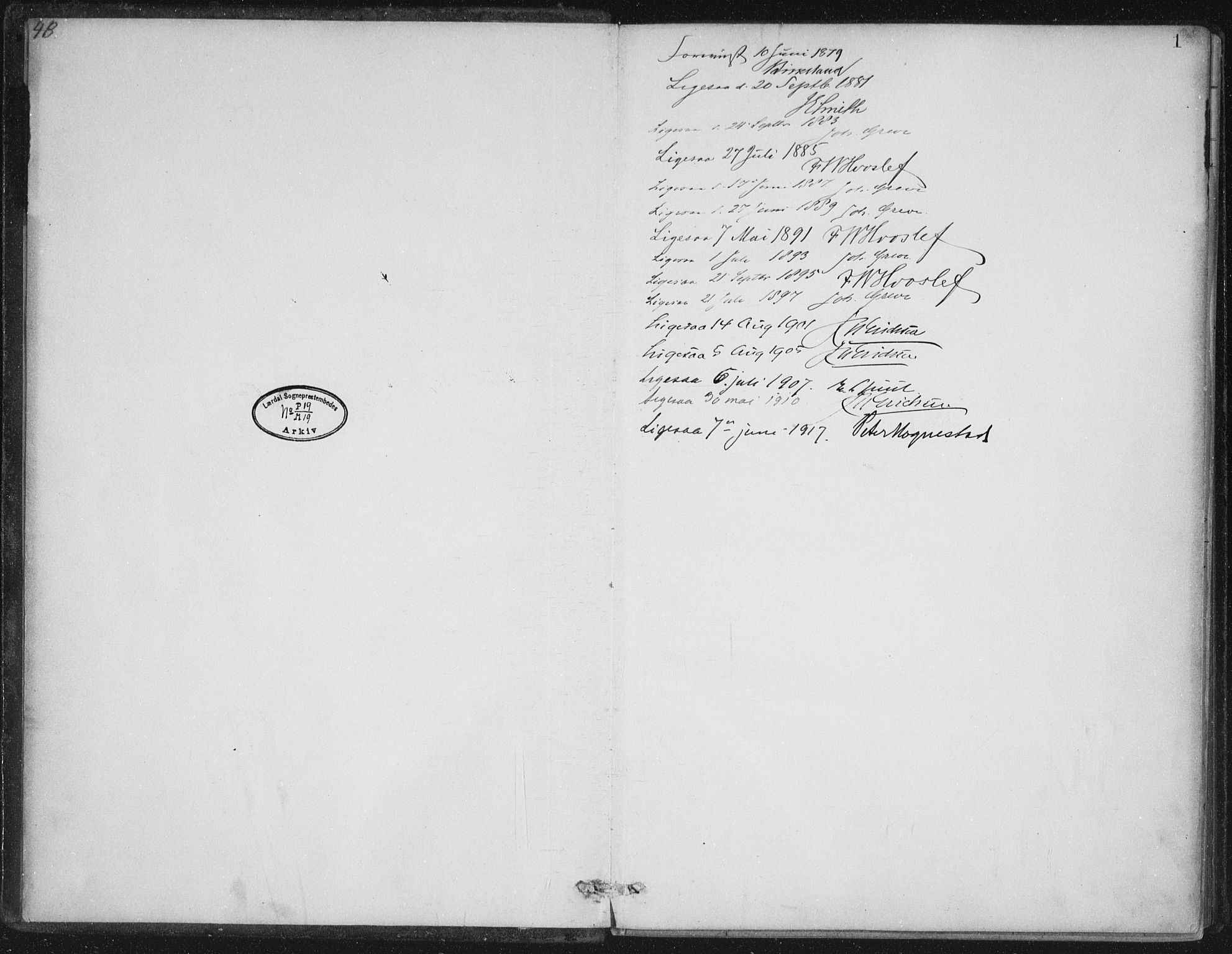 Lærdal sokneprestembete, AV/SAB-A-81201: Parish register (official) no. C  1, 1878-1911, p. 1