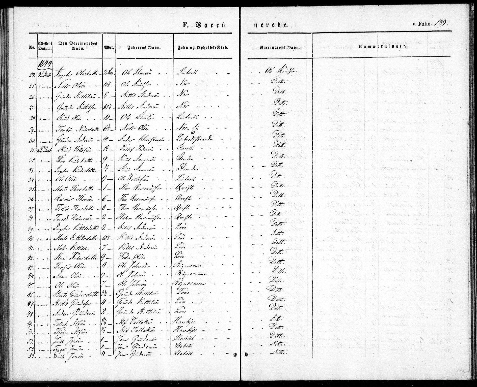 Gjerstad sokneprestkontor, AV/SAK-1111-0014/F/Fa/Fab/L0002: Parish register (official) no. A 2, 1835-1852, p. 189