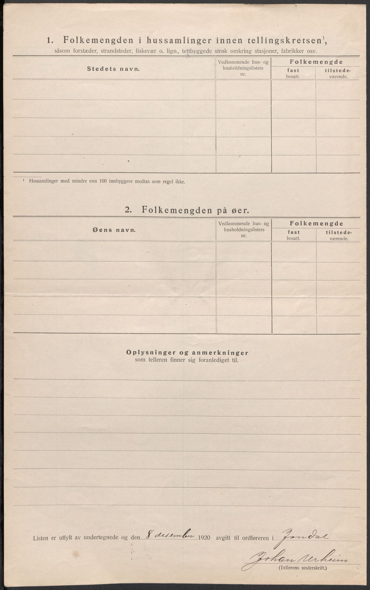 SAB, 1920 census for Jondal, 1920, p. 13