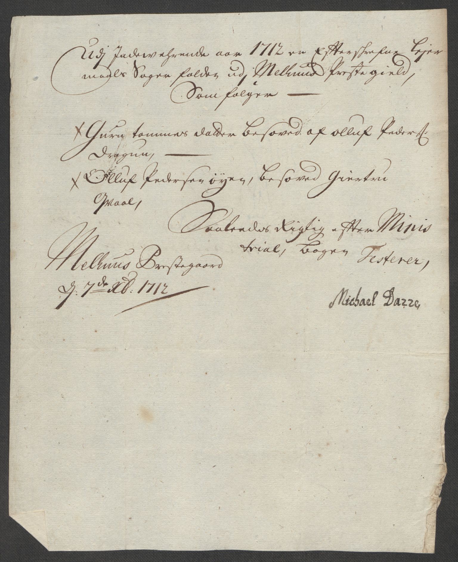 Rentekammeret inntil 1814, Reviderte regnskaper, Fogderegnskap, AV/RA-EA-4092/R60/L3963: Fogderegnskap Orkdal og Gauldal, 1712, p. 363