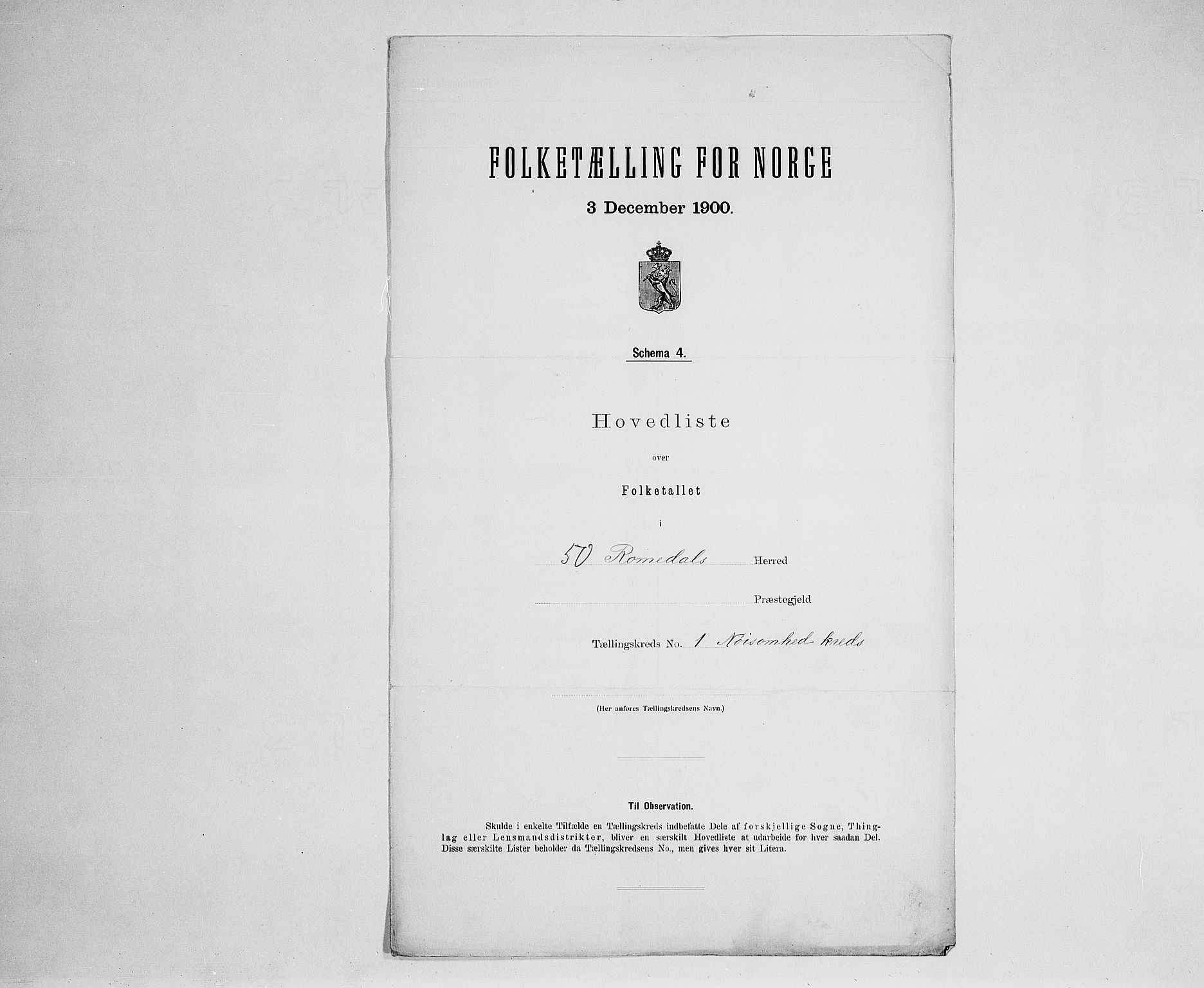 SAH, 1900 census for Romedal, 1900, p. 18