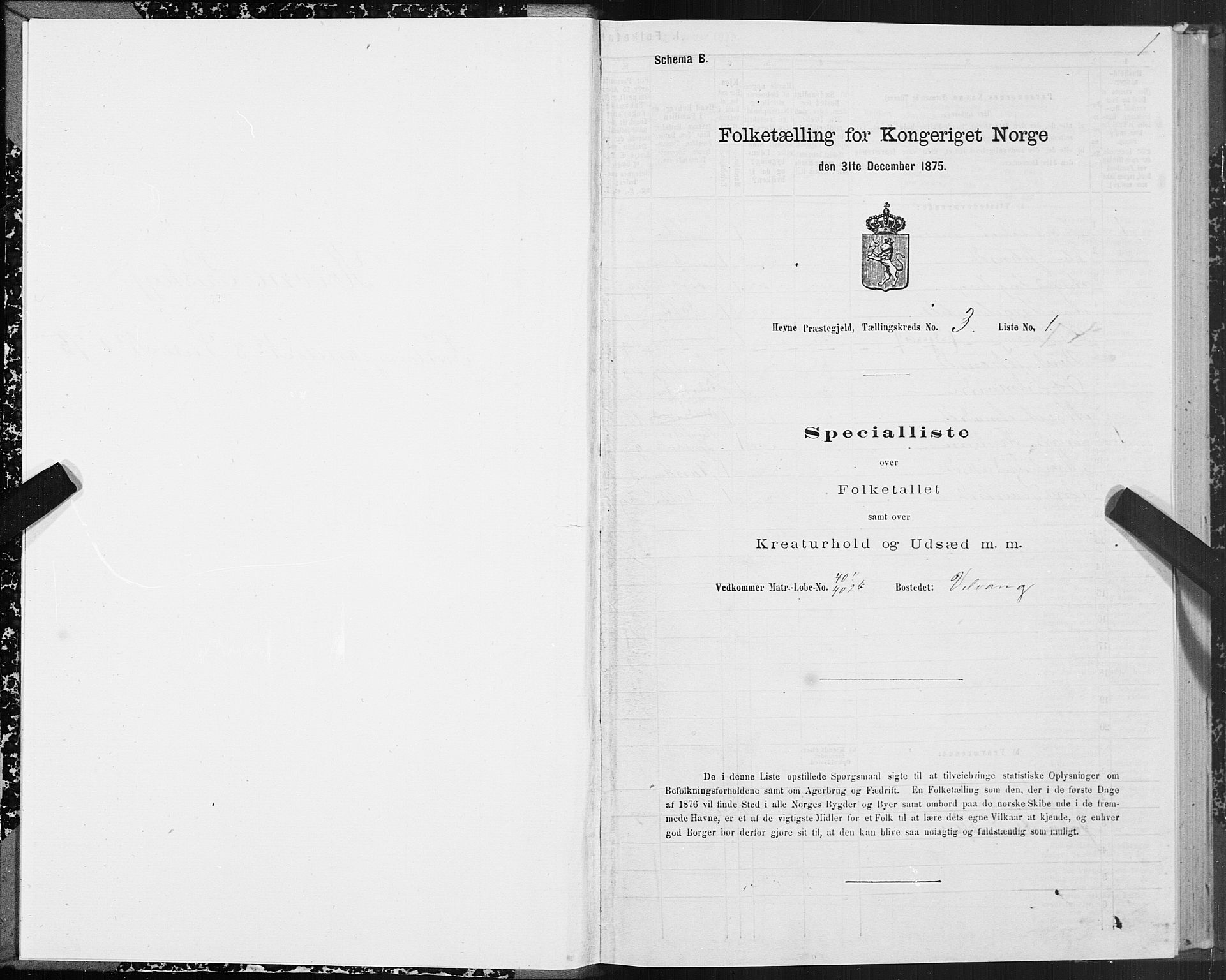 SAT, 1875 census for 1612P Hemne, 1875, p. 2001