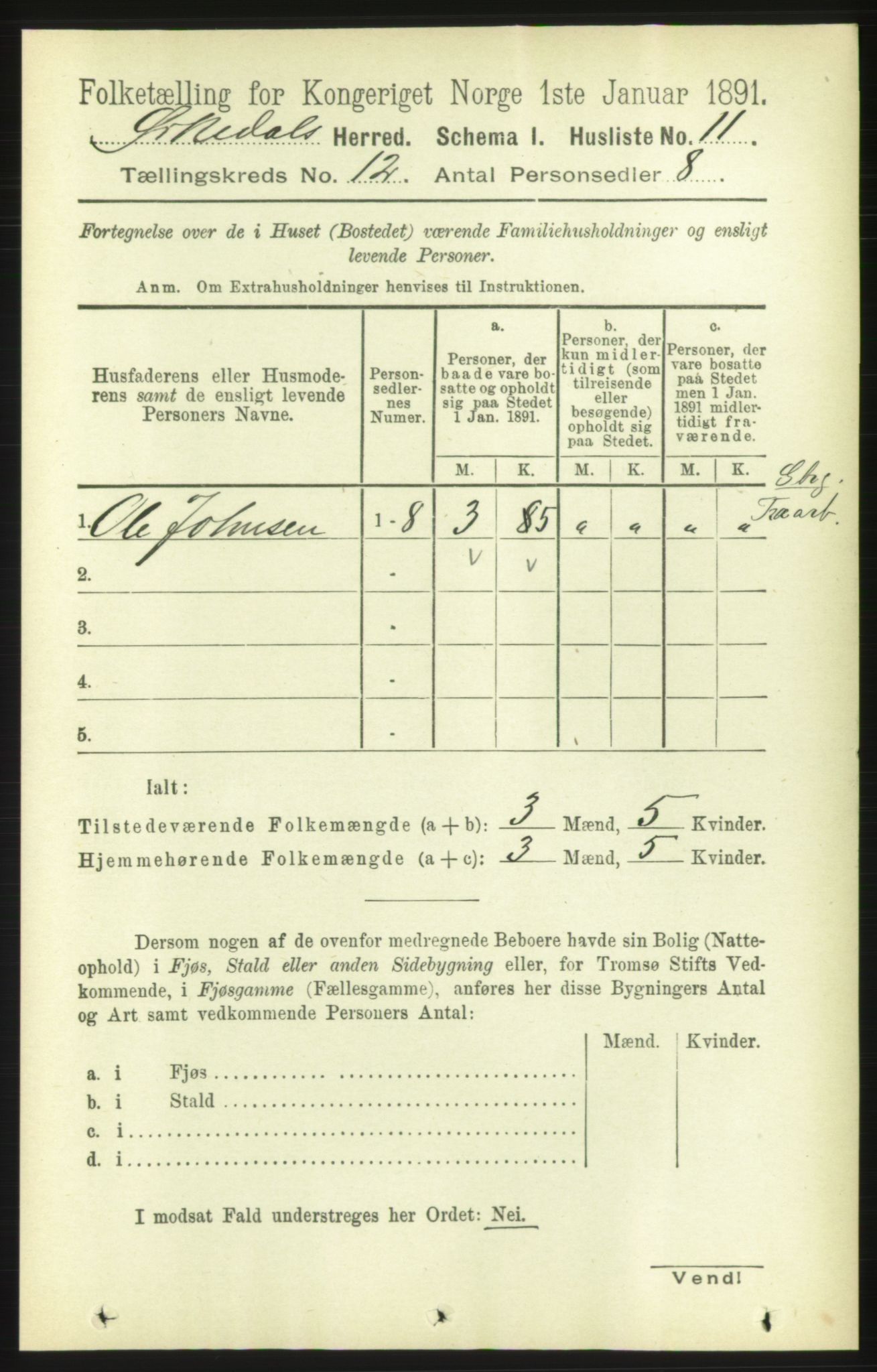 RA, 1891 census for 1638 Orkdal, 1891, p. 5526