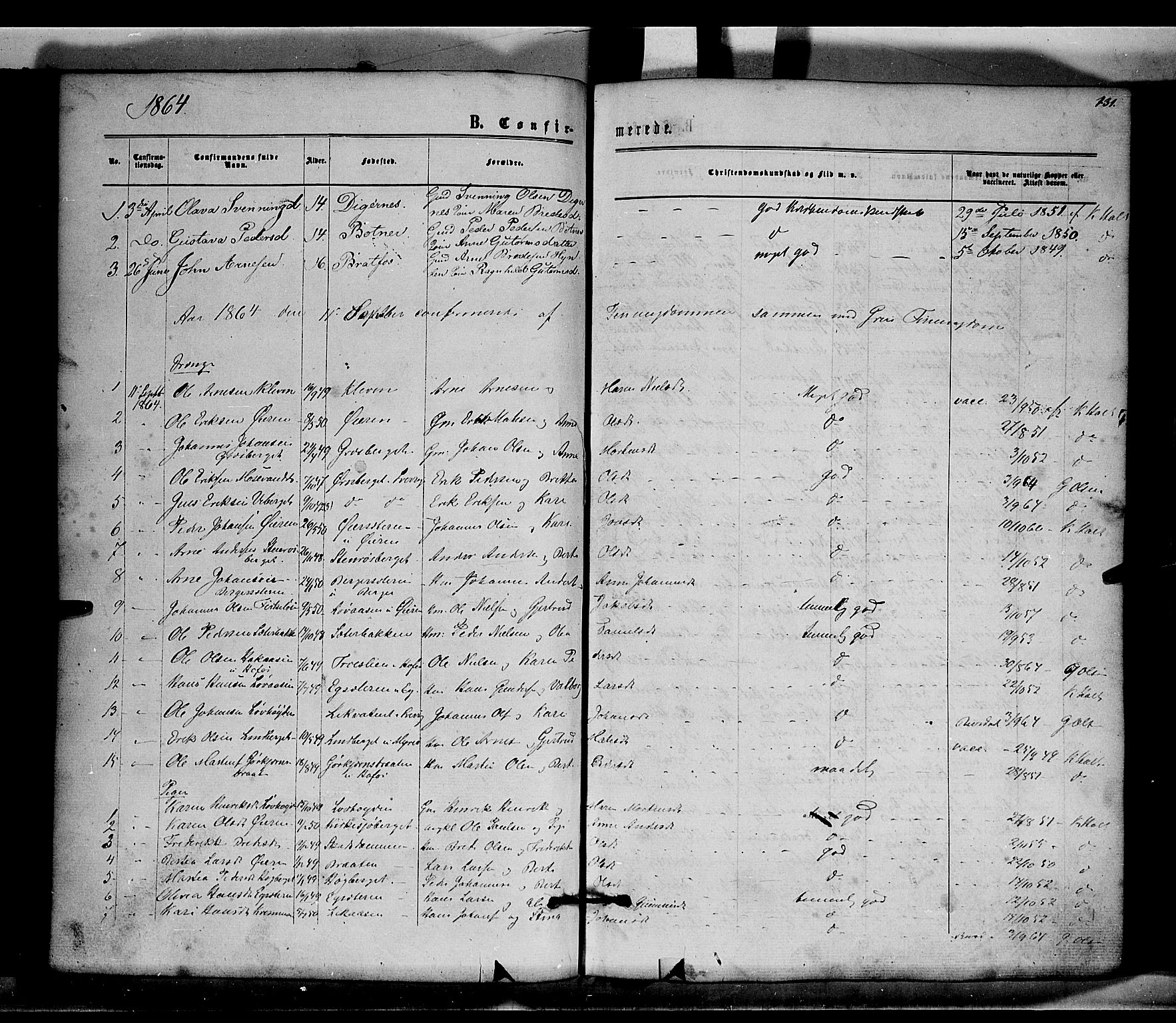 Brandval prestekontor, SAH/PREST-034/H/Ha/Haa/L0001: Parish register (official) no. 1, 1864-1879, p. 131