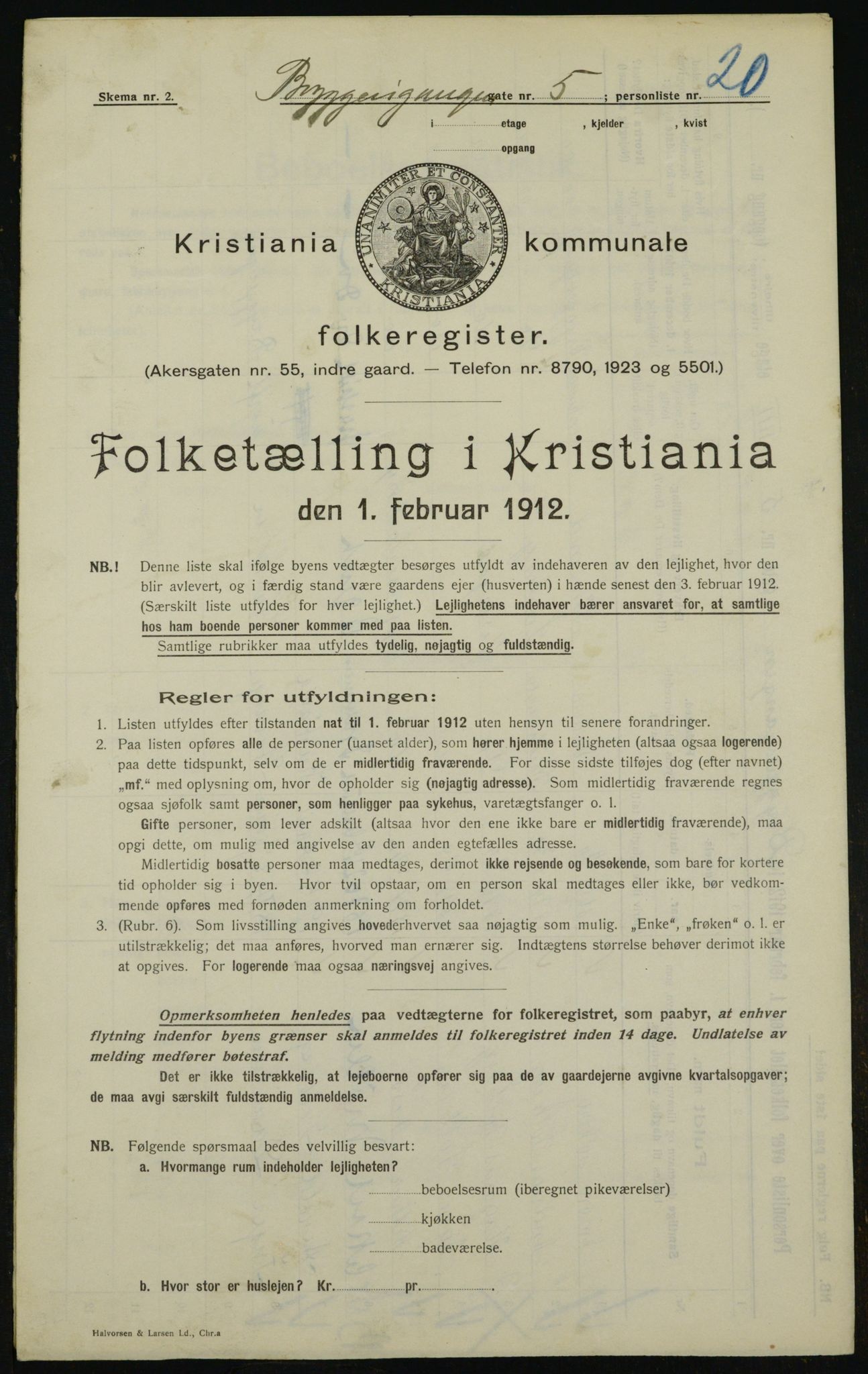 OBA, Municipal Census 1912 for Kristiania, 1912, p. 10183