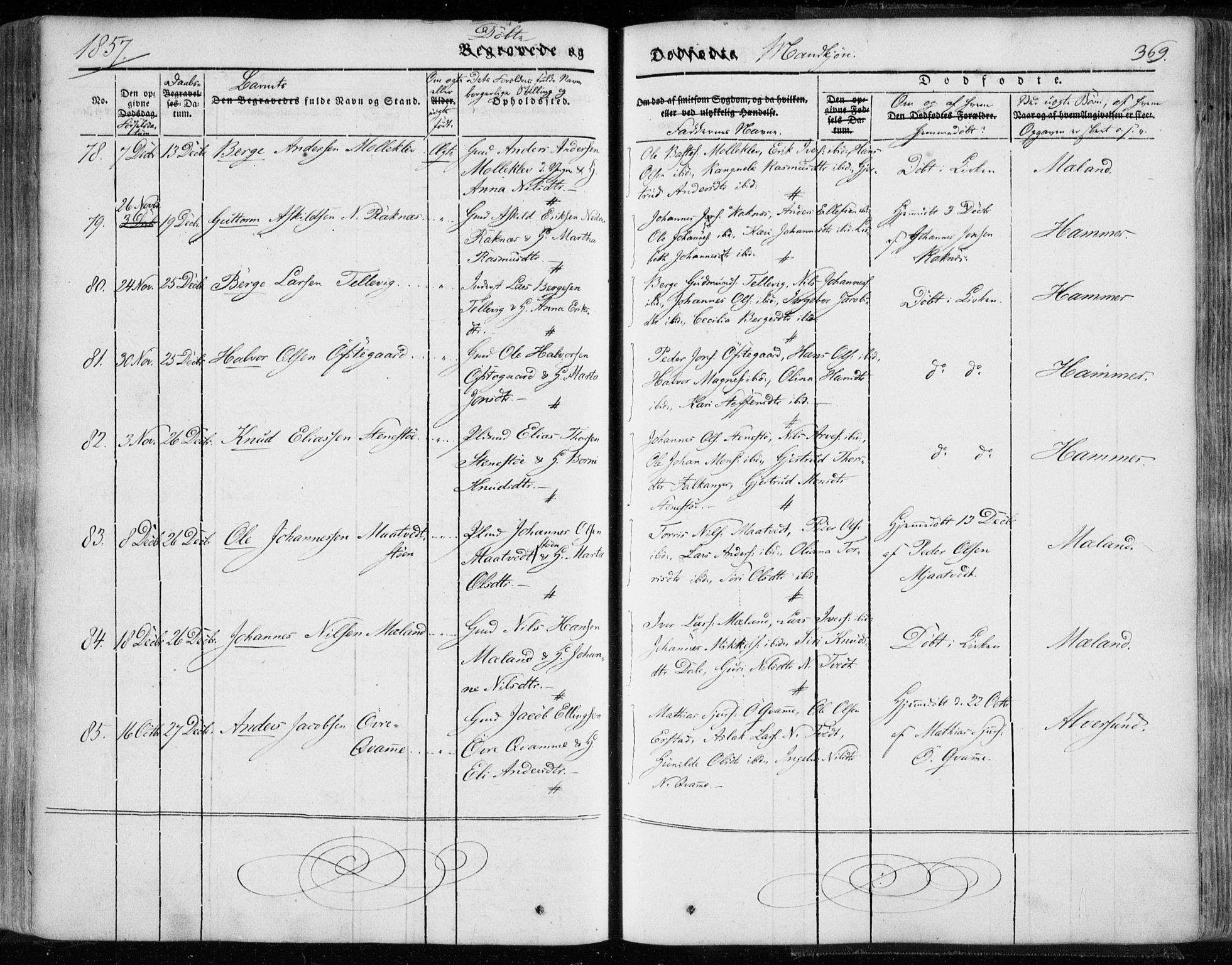 Hamre sokneprestembete, AV/SAB-A-75501/H/Ha/Haa/Haaa/L0013: Parish register (official) no. A 13, 1846-1857, p. 369