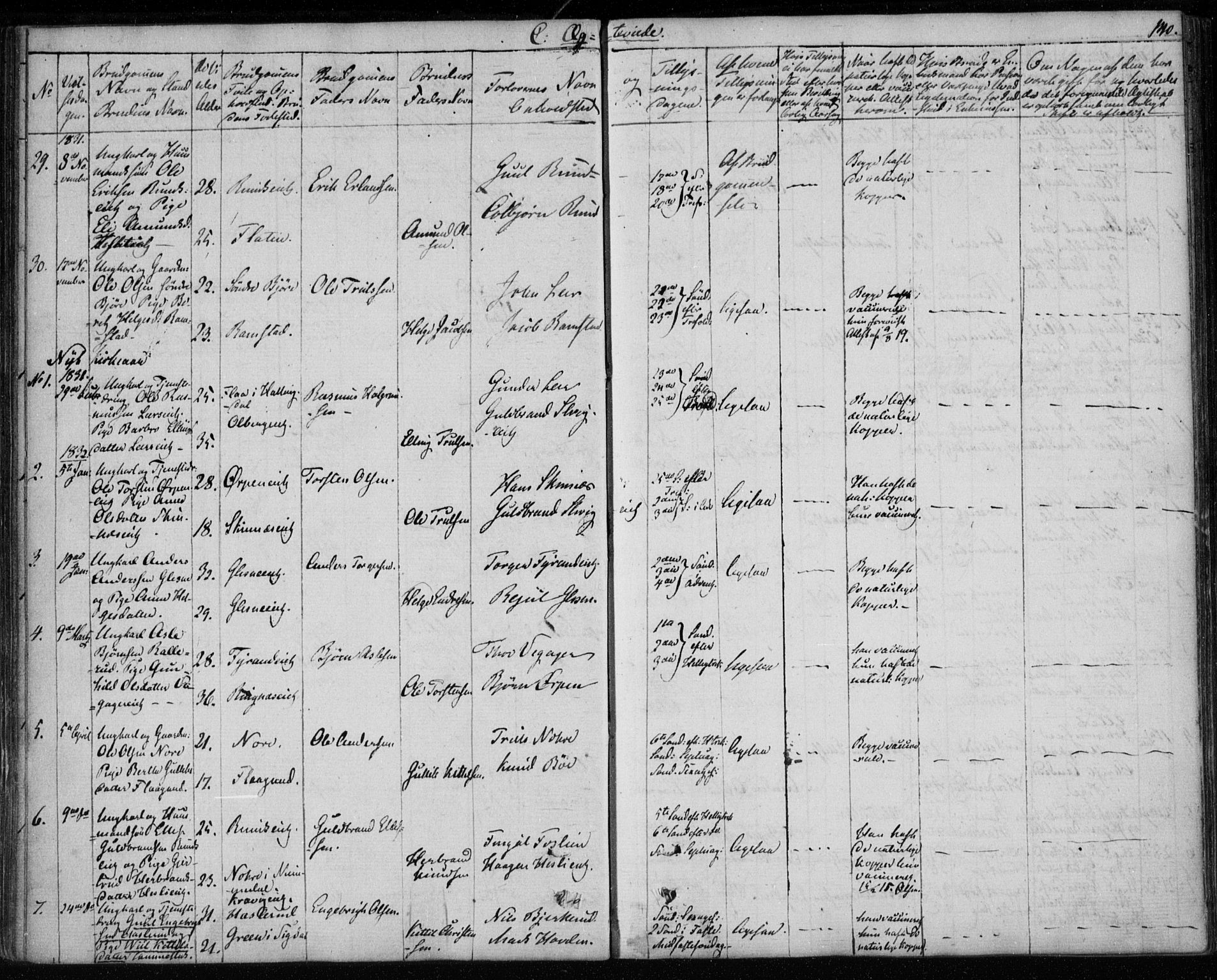 Krødsherad kirkebøker, SAKO/A-19/F/Fa/L0002: Parish register (official) no. 2, 1829-1851, p. 140