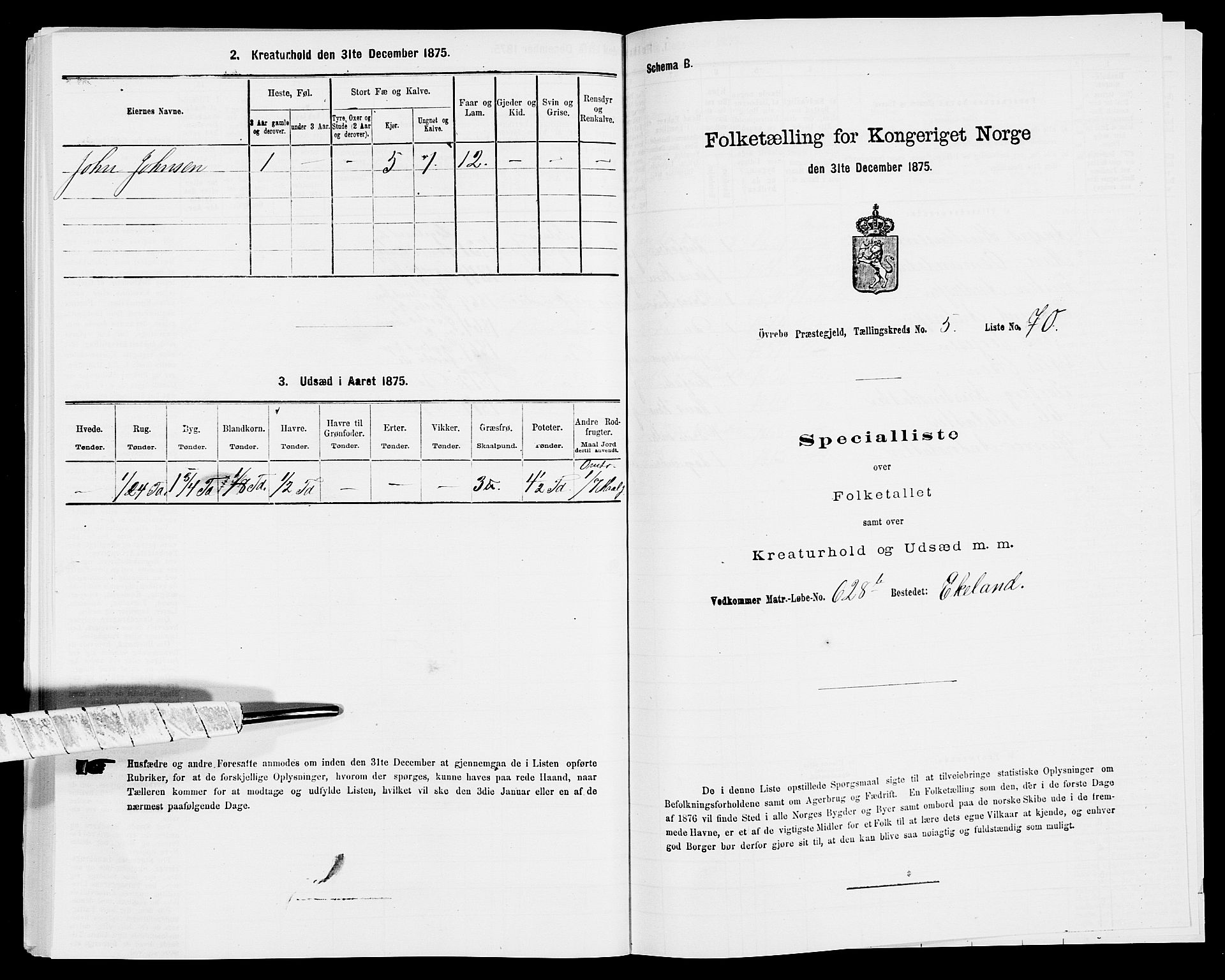 SAK, 1875 census for 1016P Øvrebø, 1875, p. 644