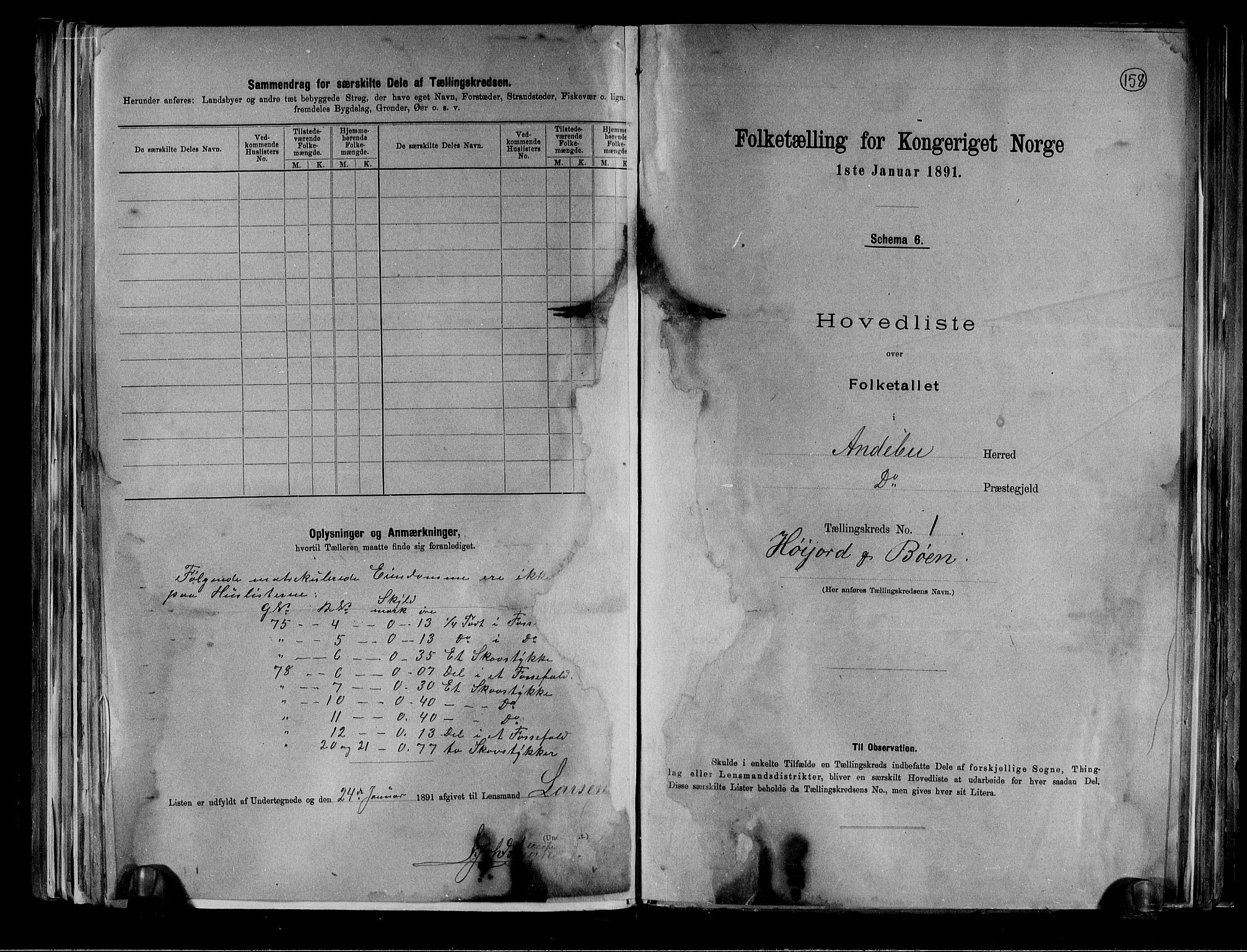 RA, 1891 census for 0719 Andebu, 1891, p. 7