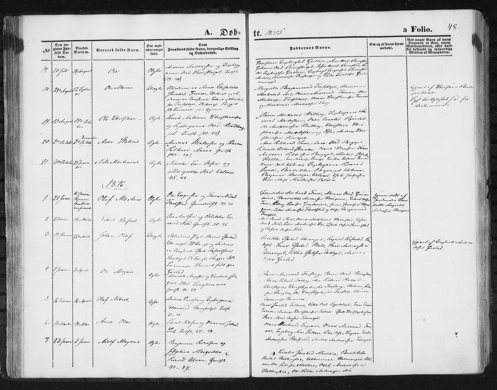 Ministerialprotokoller, klokkerbøker og fødselsregistre - Nord-Trøndelag, AV/SAT-A-1458/746/L0447: Parish register (official) no. 746A06, 1860-1877, p. 48