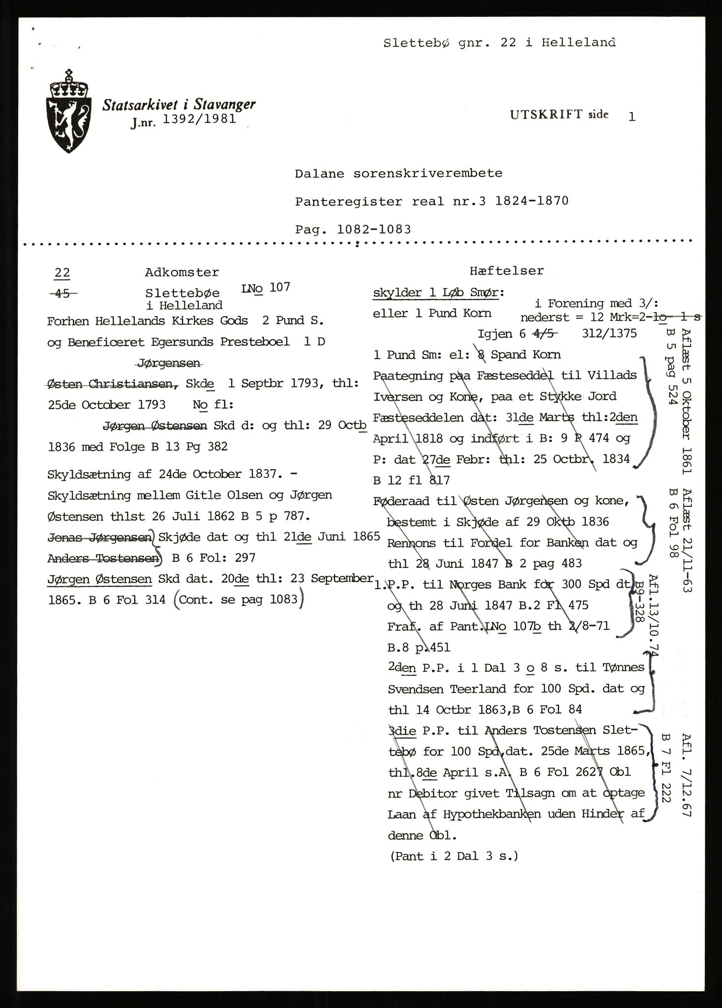 Statsarkivet i Stavanger, SAST/A-101971/03/Y/Yj/L0077: Avskrifter sortert etter gårdsnavn: Skårland - Solli i Sogndal, 1750-1930, p. 286