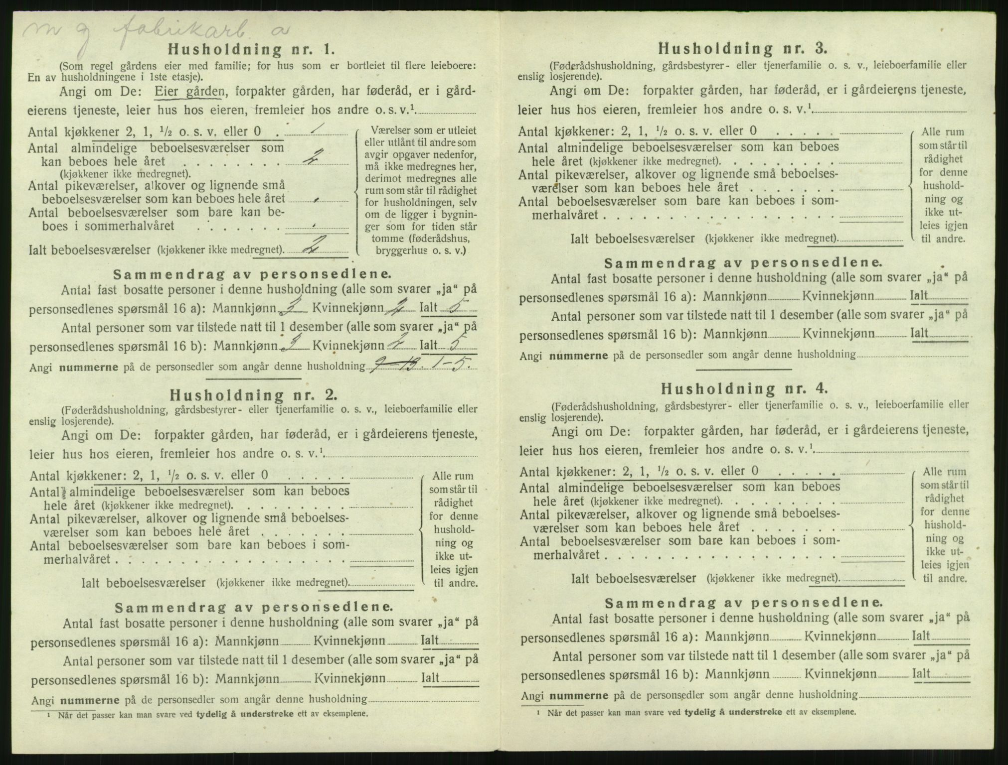 SAT, 1920 census for Nesset, 1920, p. 553