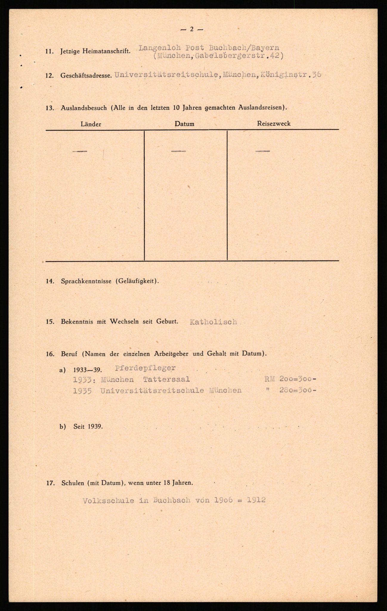 Forsvaret, Forsvarets overkommando II, AV/RA-RAFA-3915/D/Db/L0036: CI Questionaires. Tyske okkupasjonsstyrker i Norge. Tyskere., 1945-1946, p. 137