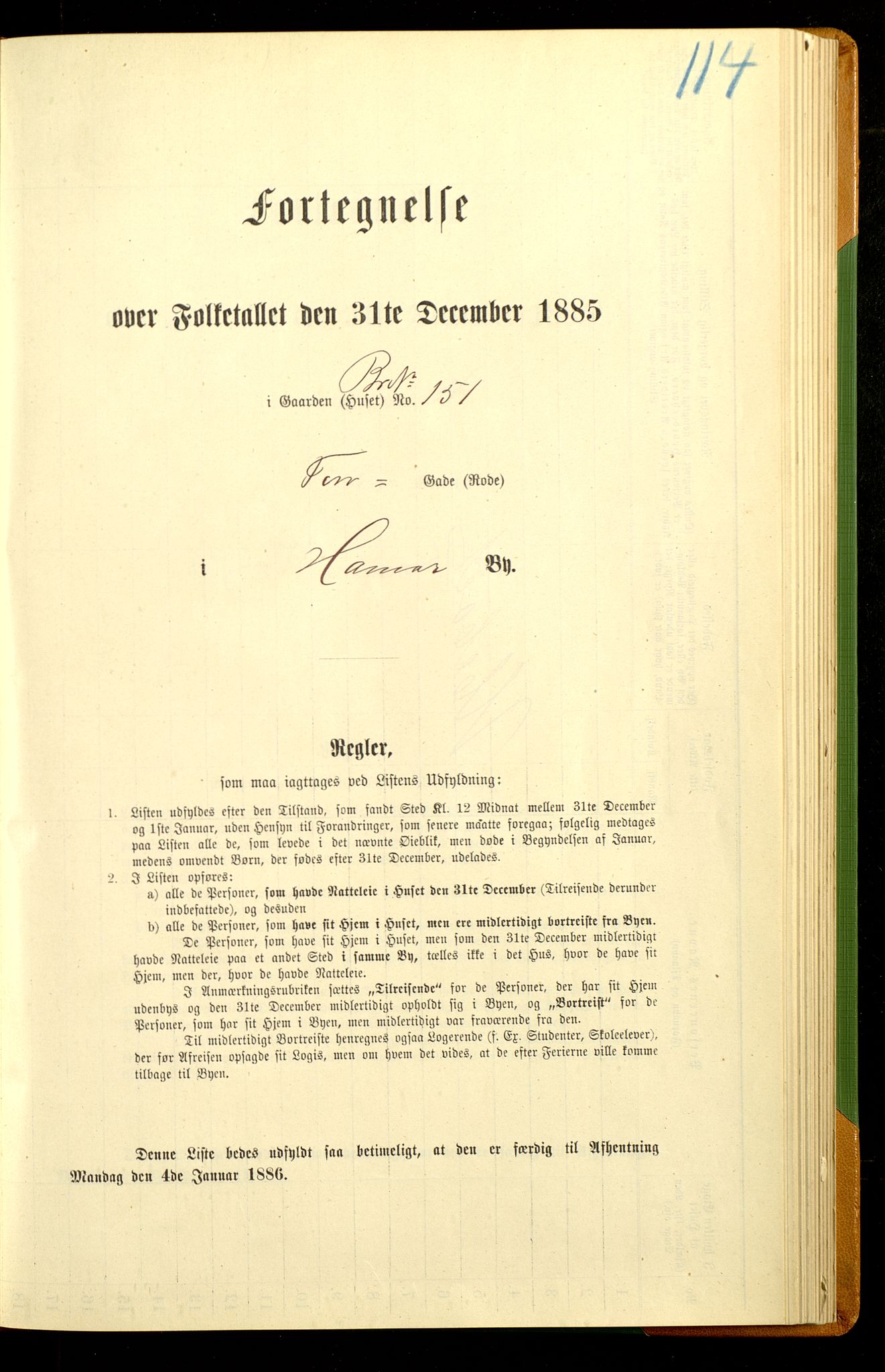 SAH, 1885 census for 0401 Hamar, 1885, p. 241