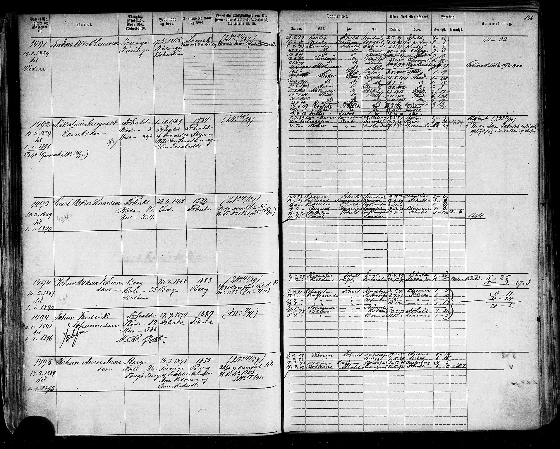 Halden mønstringskontor, AV/SAO-A-10569a/F/Fc/Fca/L0003: Annotasjonsrulle, 1875-1910, p. 113