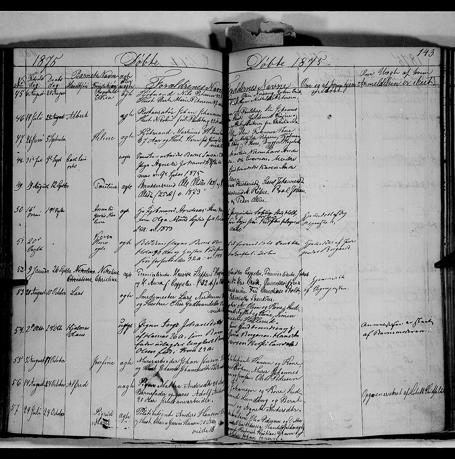 Vang prestekontor, Hedmark, AV/SAH-PREST-008/H/Ha/Haa/L0011: Parish register (official) no. 11, 1852-1877, p. 143