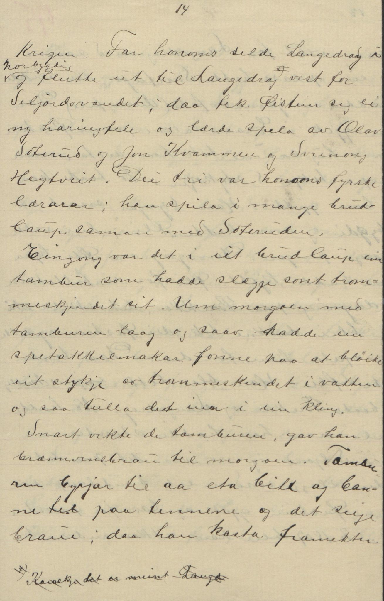 Rikard Berge, TEMU/TGM-A-1003/F/L0004/0053: 101-159 / 157 Manuskript, notatar, brev o.a. Nokre leiker, manuskript, 1906-1908, p. 96