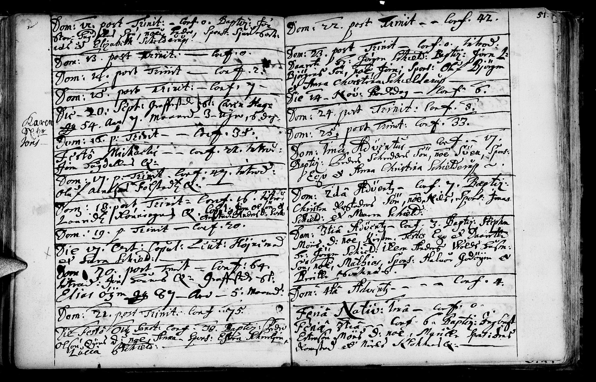Ministerialprotokoller, klokkerbøker og fødselsregistre - Sør-Trøndelag, SAT/A-1456/687/L0990: Parish register (official) no. 687A01, 1690-1746, p. 51