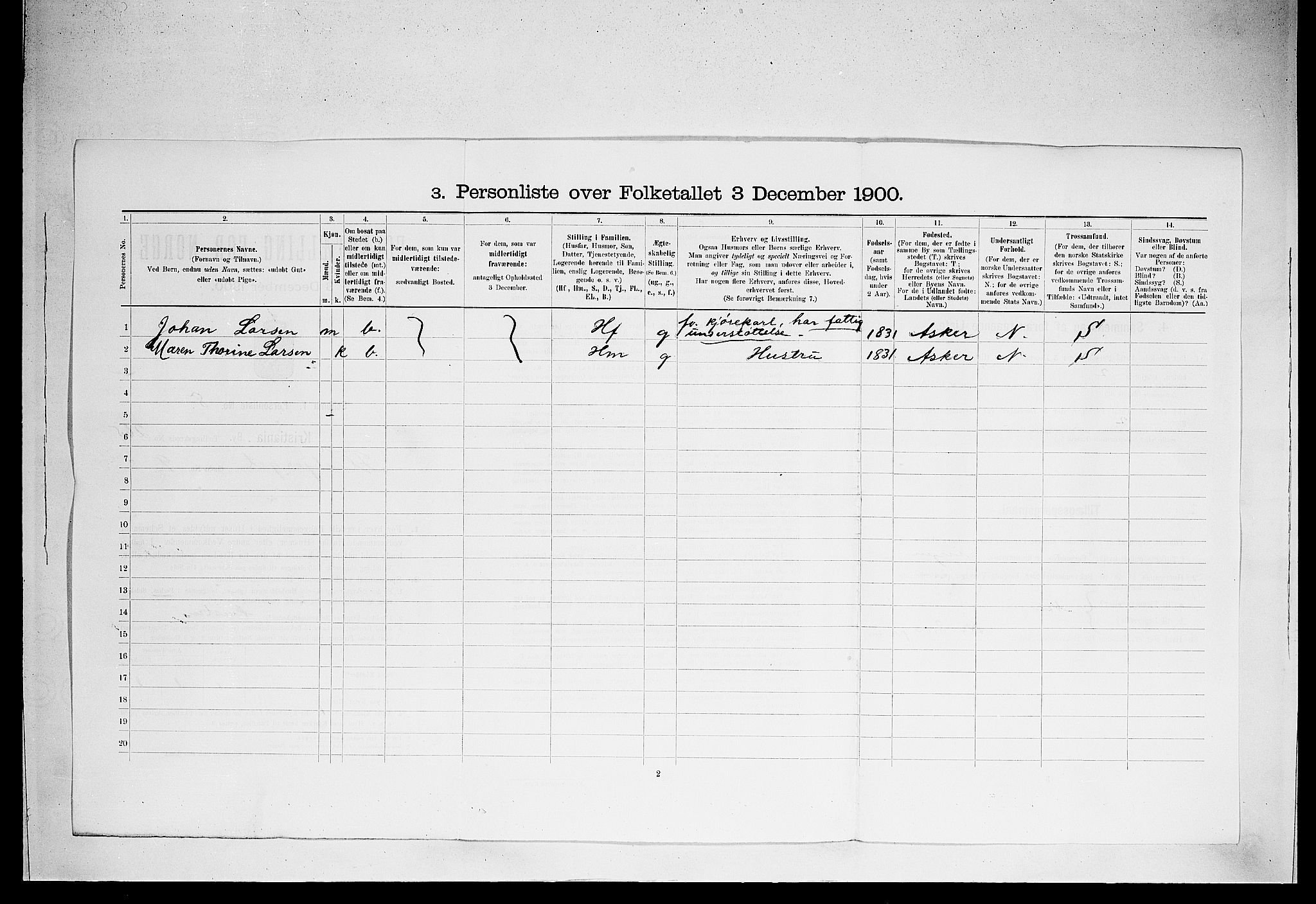 SAO, 1900 census for Kristiania, 1900, p. 23569