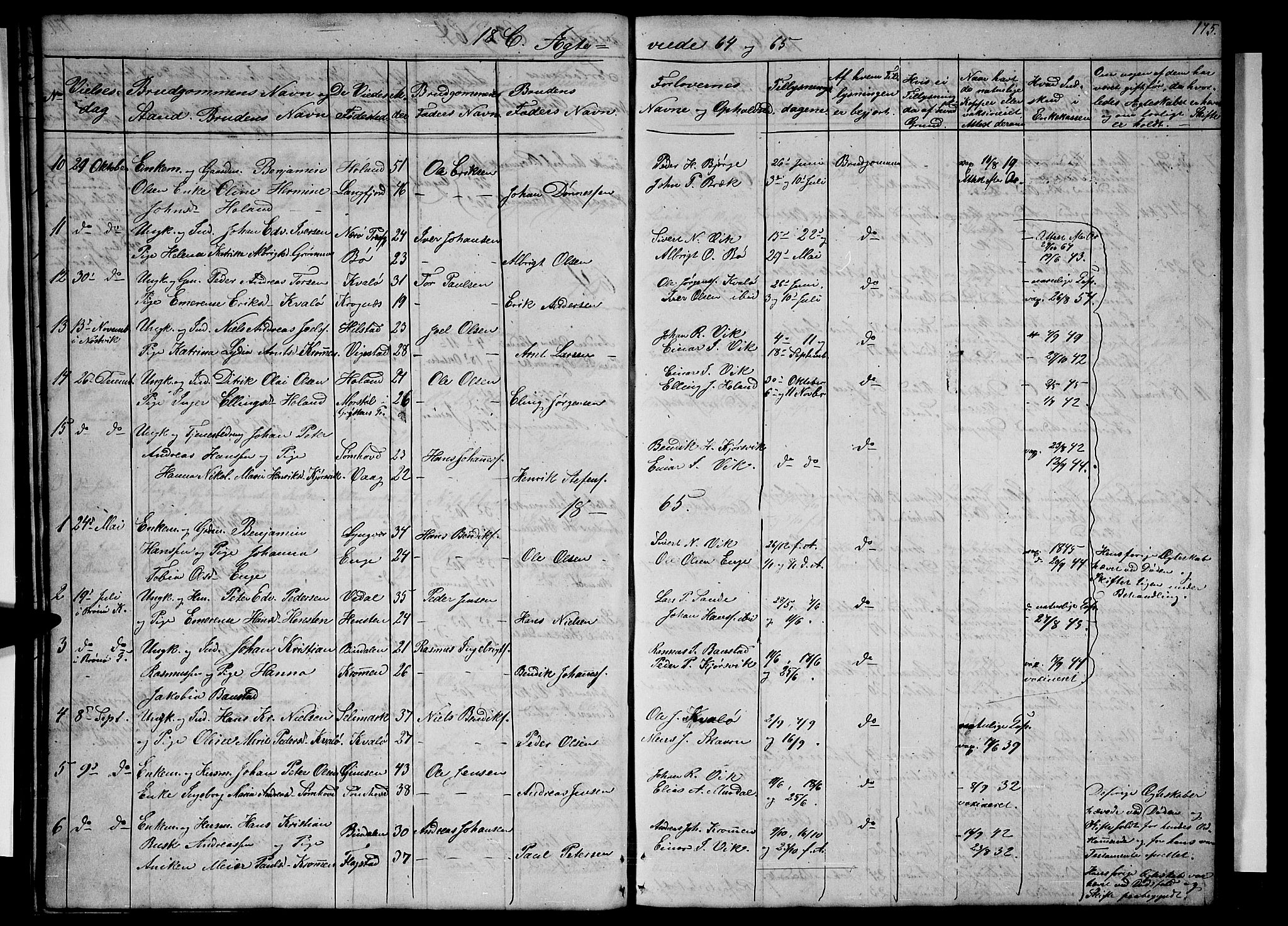 Ministerialprotokoller, klokkerbøker og fødselsregistre - Nordland, AV/SAT-A-1459/812/L0187: Parish register (copy) no. 812C05, 1850-1883, p. 175