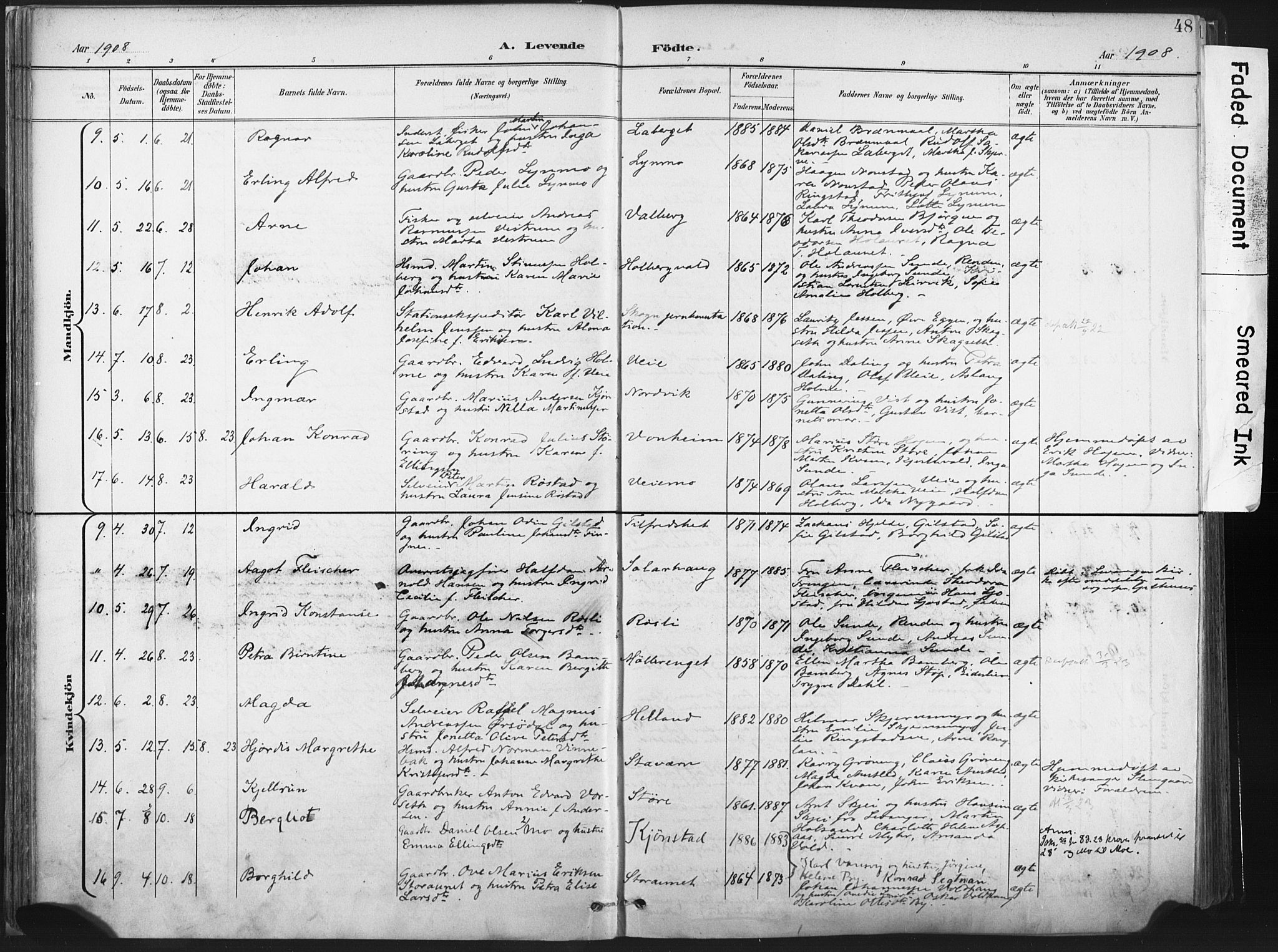 Ministerialprotokoller, klokkerbøker og fødselsregistre - Nord-Trøndelag, AV/SAT-A-1458/717/L0162: Parish register (official) no. 717A12, 1898-1923, p. 48