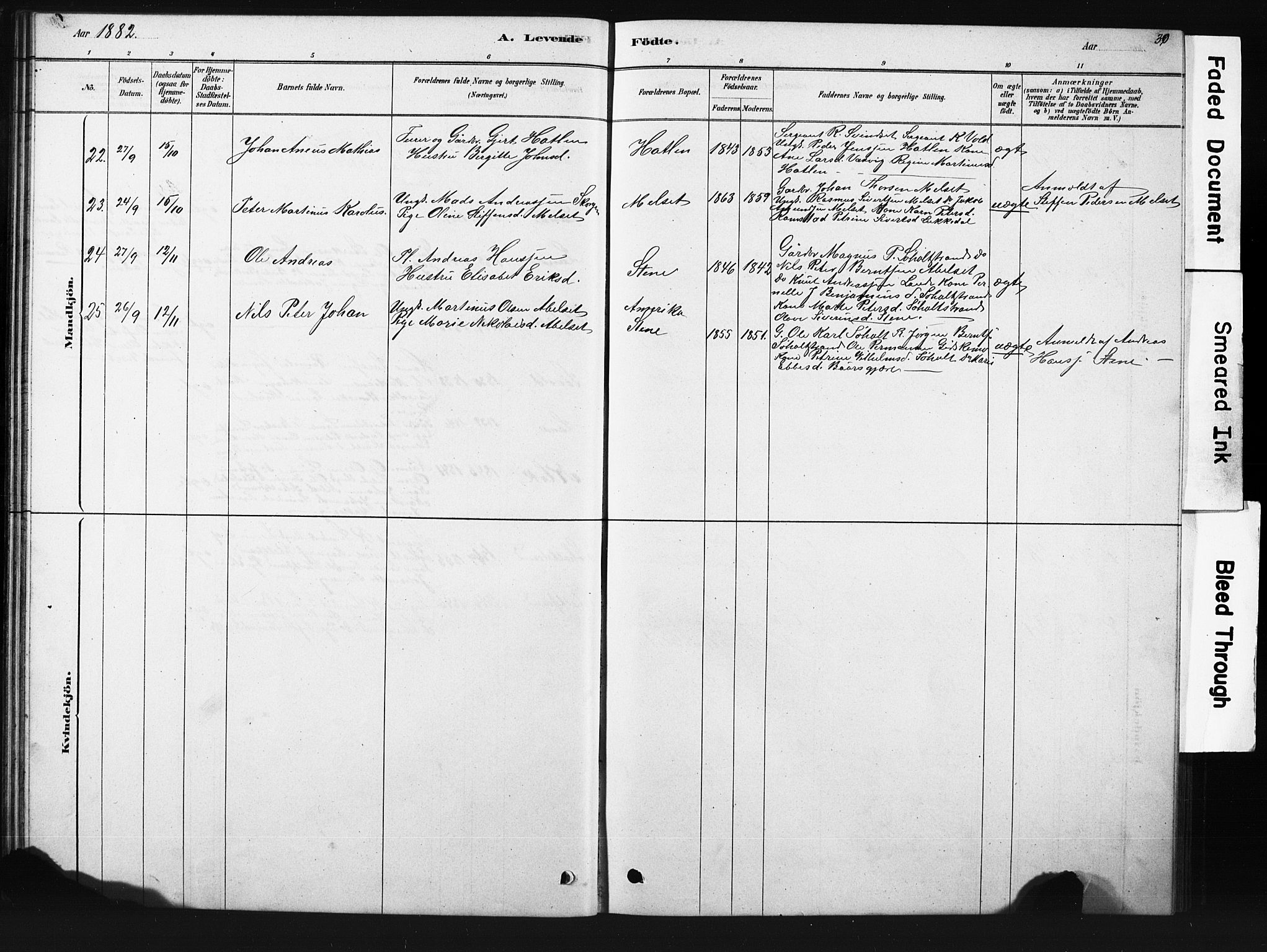 Ministerialprotokoller, klokkerbøker og fødselsregistre - Møre og Romsdal, SAT/A-1454/522/L0326: Parish register (copy) no. 522C05, 1878-1890, p. 30