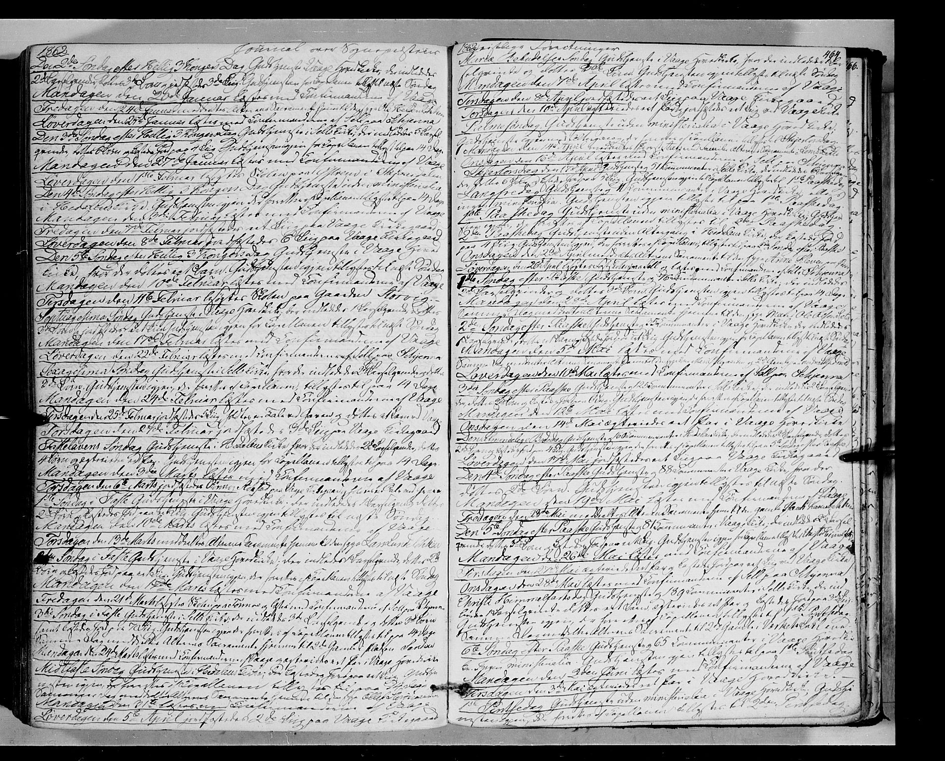 Vågå prestekontor, AV/SAH-PREST-076/H/Ha/Haa/L0006: Parish register (official) no. 6 /1, 1856-1872, p. 464