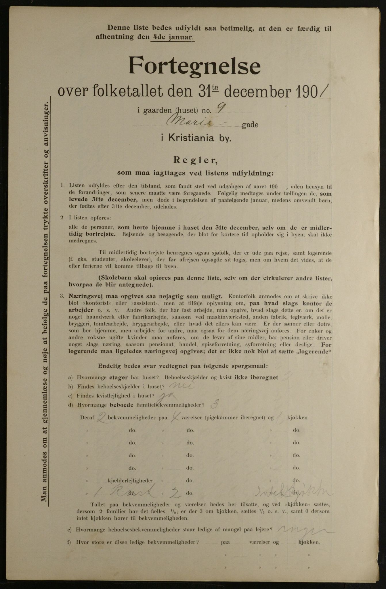 OBA, Municipal Census 1901 for Kristiania, 1901, p. 9739