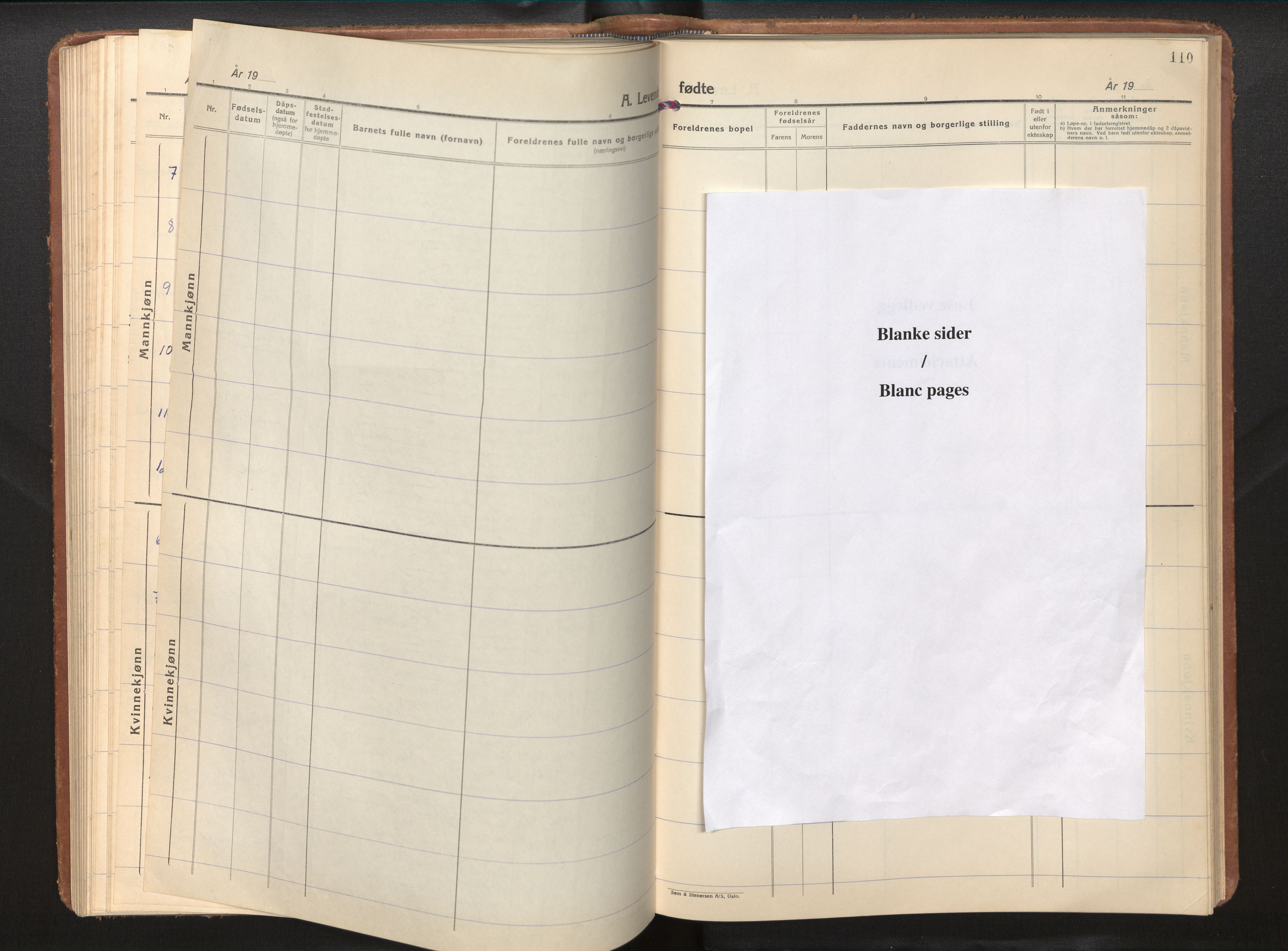 Gloppen sokneprestembete, SAB/A-80101/H/Hab/Habc/L0004: Parish register (copy) no. C 4, 1938-1968, p. 109b-110a