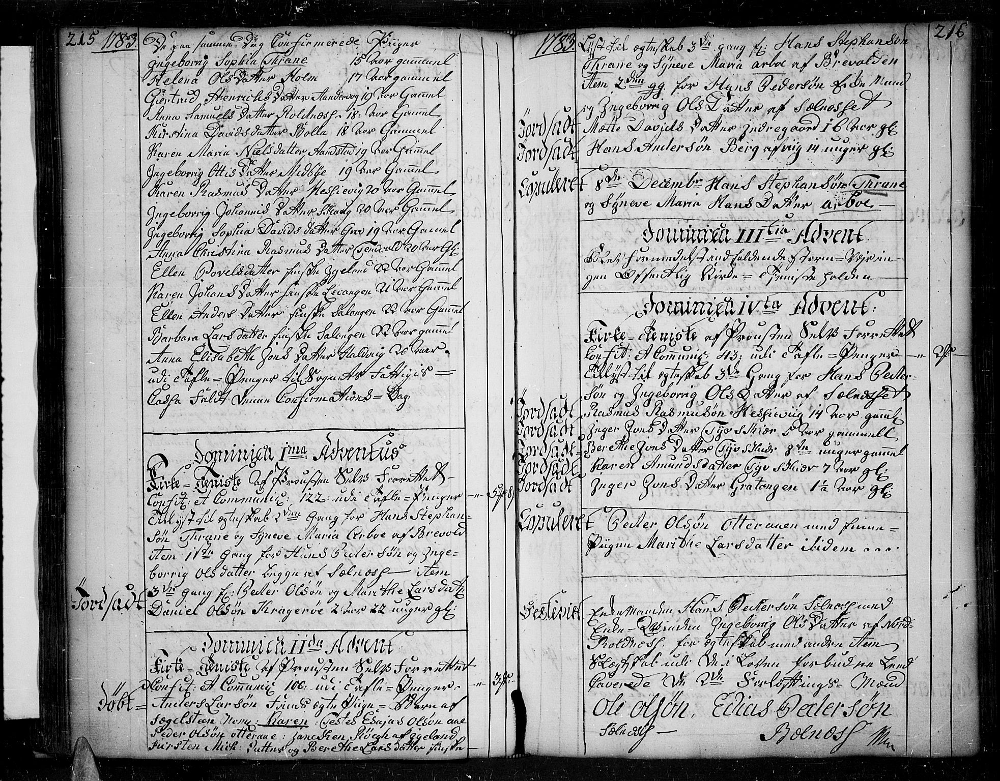 Ibestad sokneprestembete, AV/SATØ-S-0077/H/Ha/Haa/L0003kirke: Parish register (official) no. 3, 1776-1801, p. 215-216