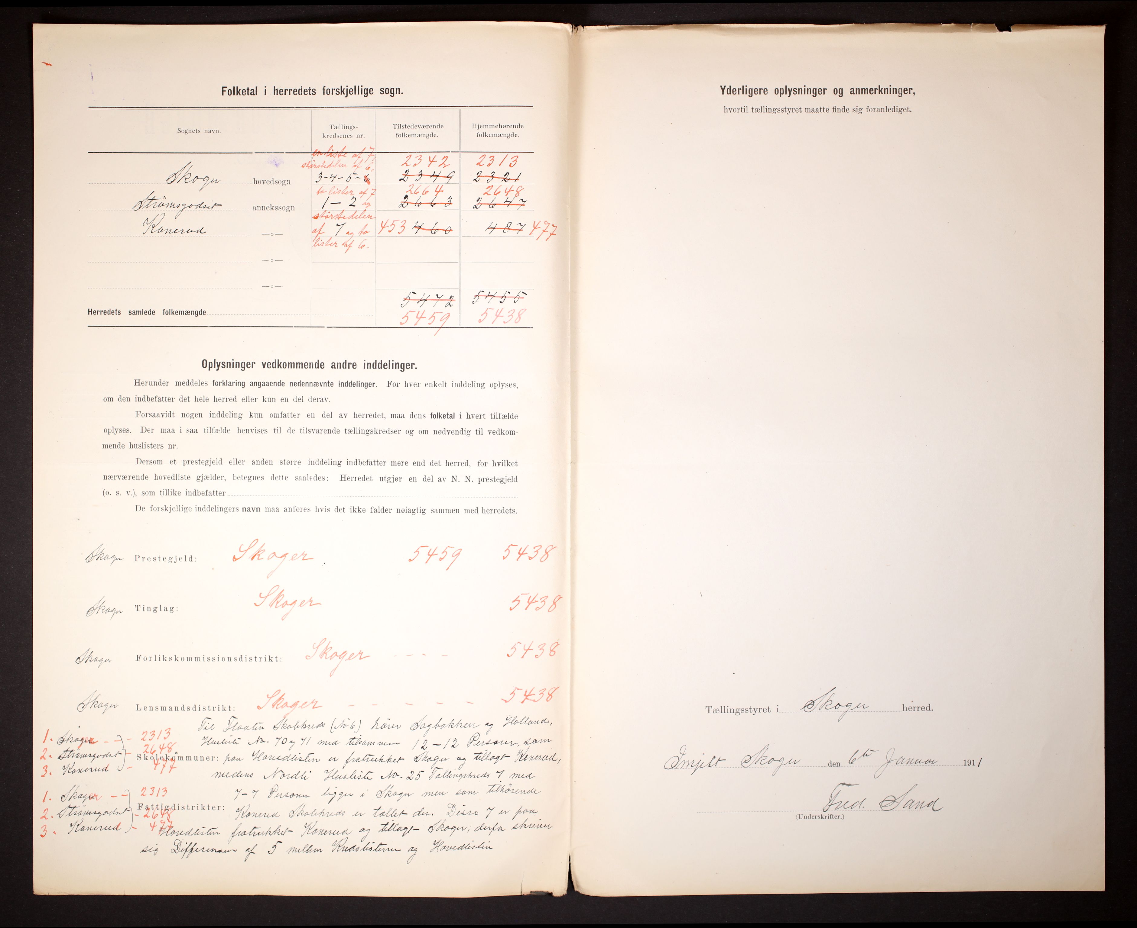 RA, 1910 census for Skoger, 1910, p. 3