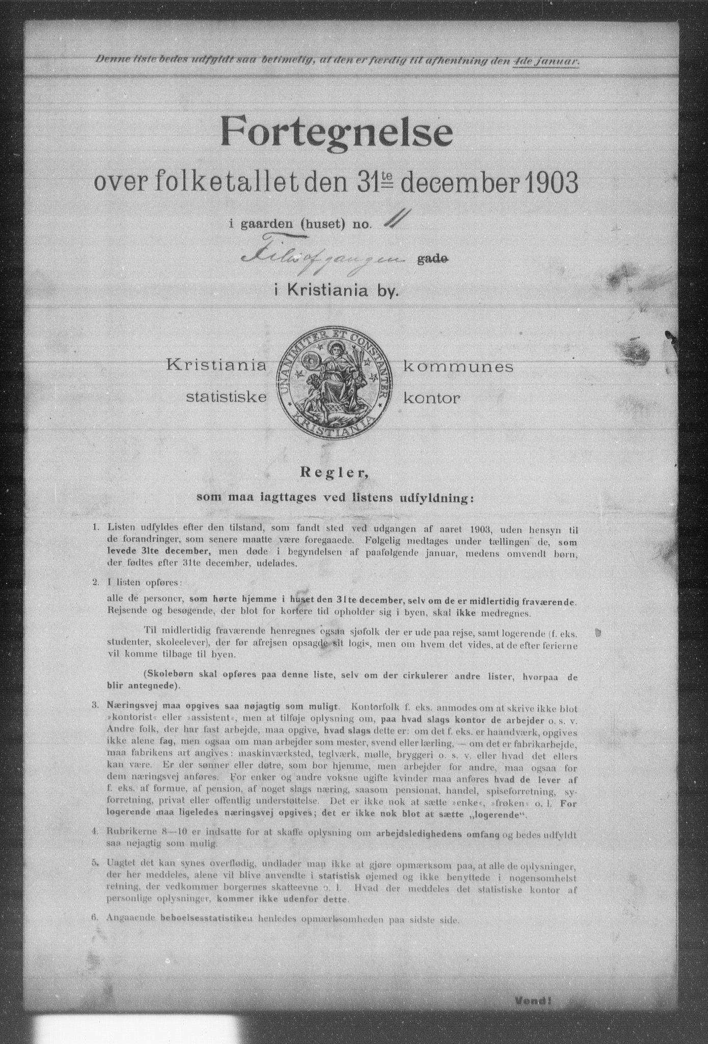 OBA, Municipal Census 1903 for Kristiania, 1903, p. 4987